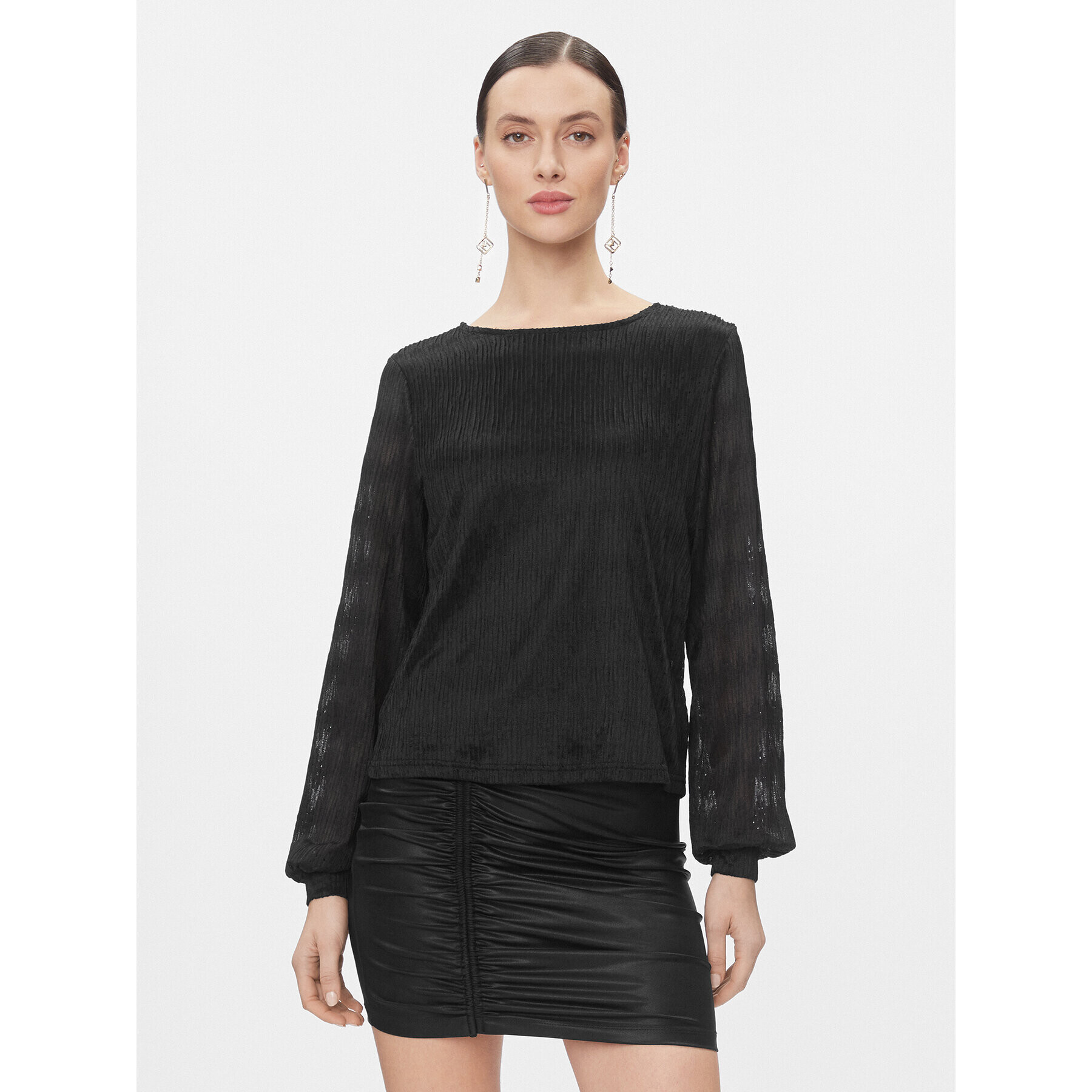 ONLY Bluză 15310223 Negru Regular Fit - Pled.ro