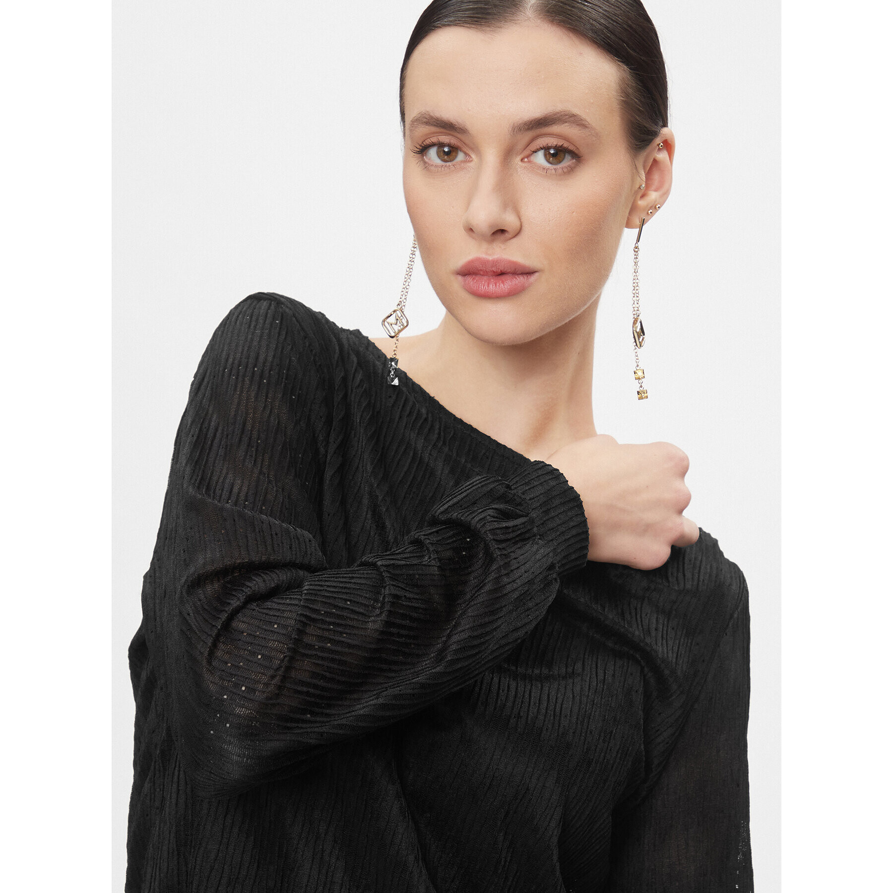 ONLY Bluză 15310223 Negru Regular Fit - Pled.ro