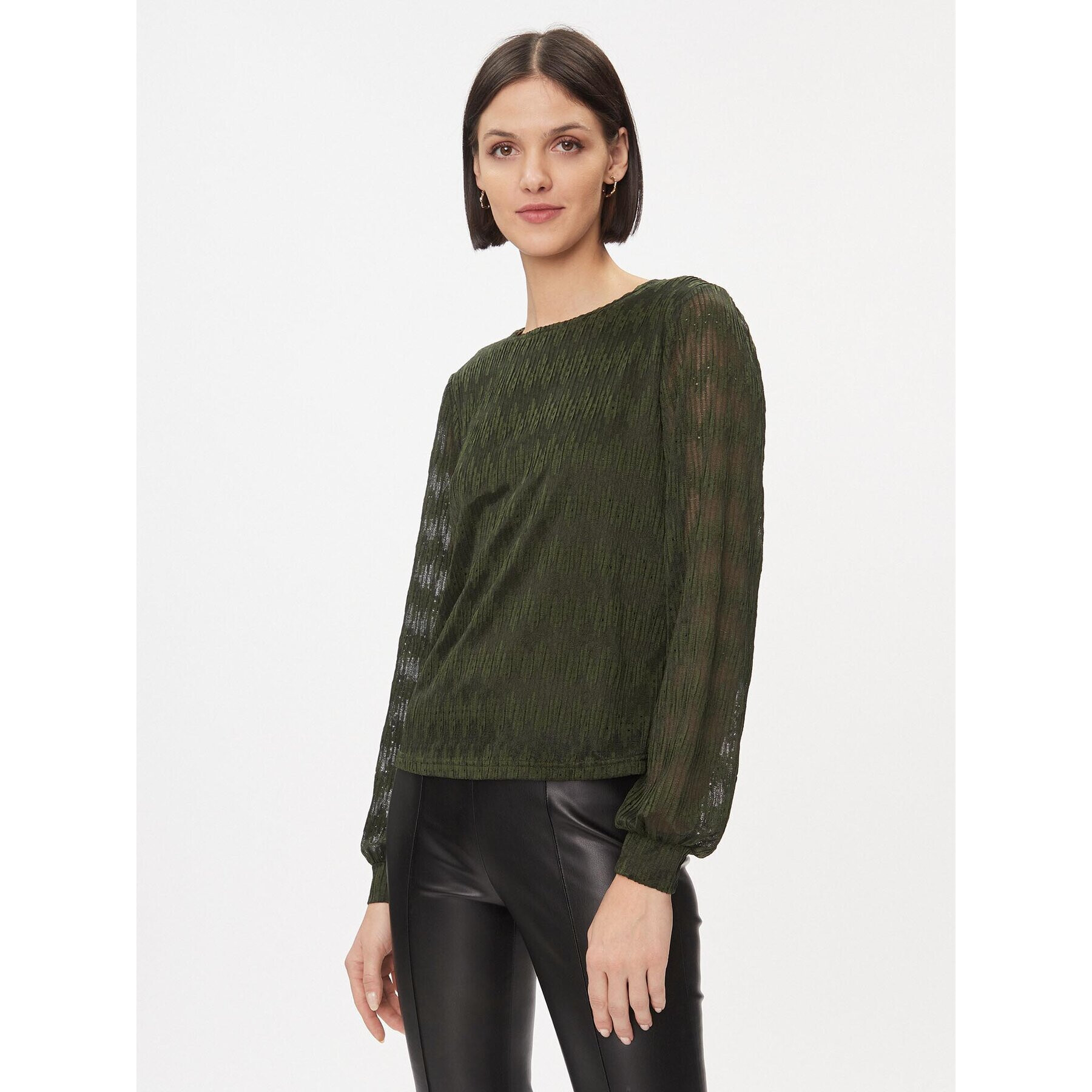 ONLY Bluză 15310223 Verde Regular Fit - Pled.ro