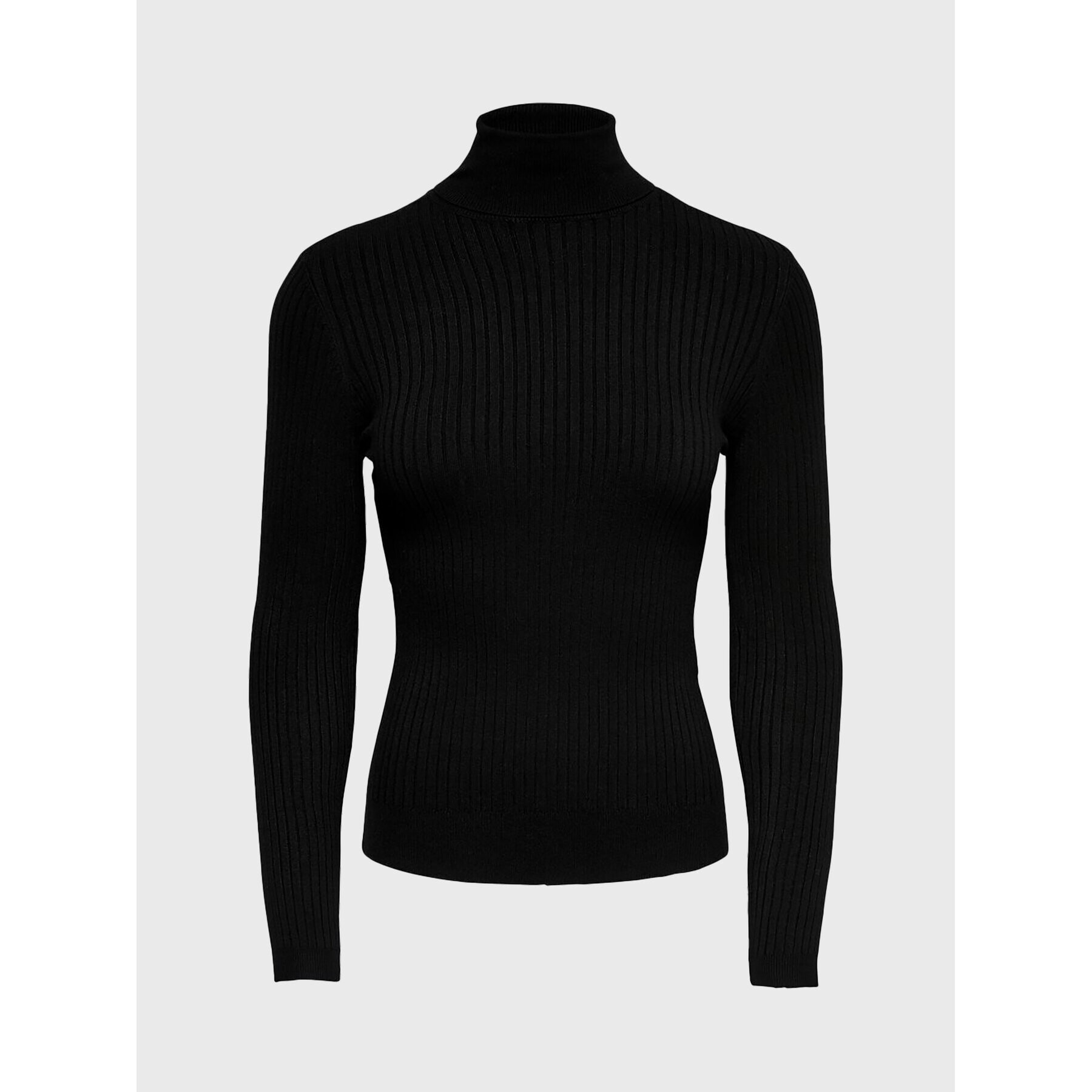 ONLY Bluză cu gât Karol 15165075 Negru Slim Fit - Pled.ro