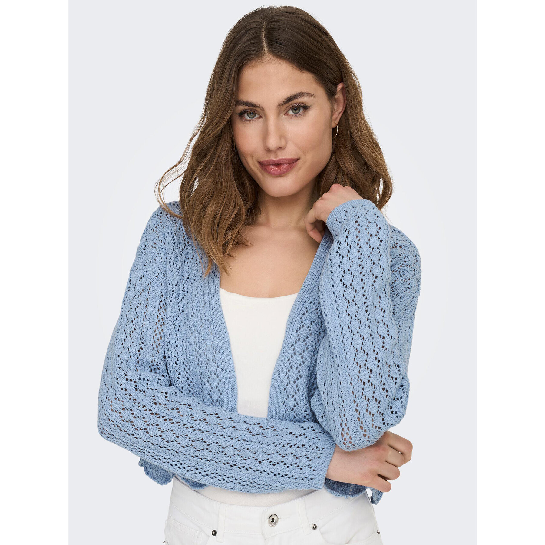 ONLY Cardigan Nola 15290744 Albastru Relaxed Fit - Pled.ro