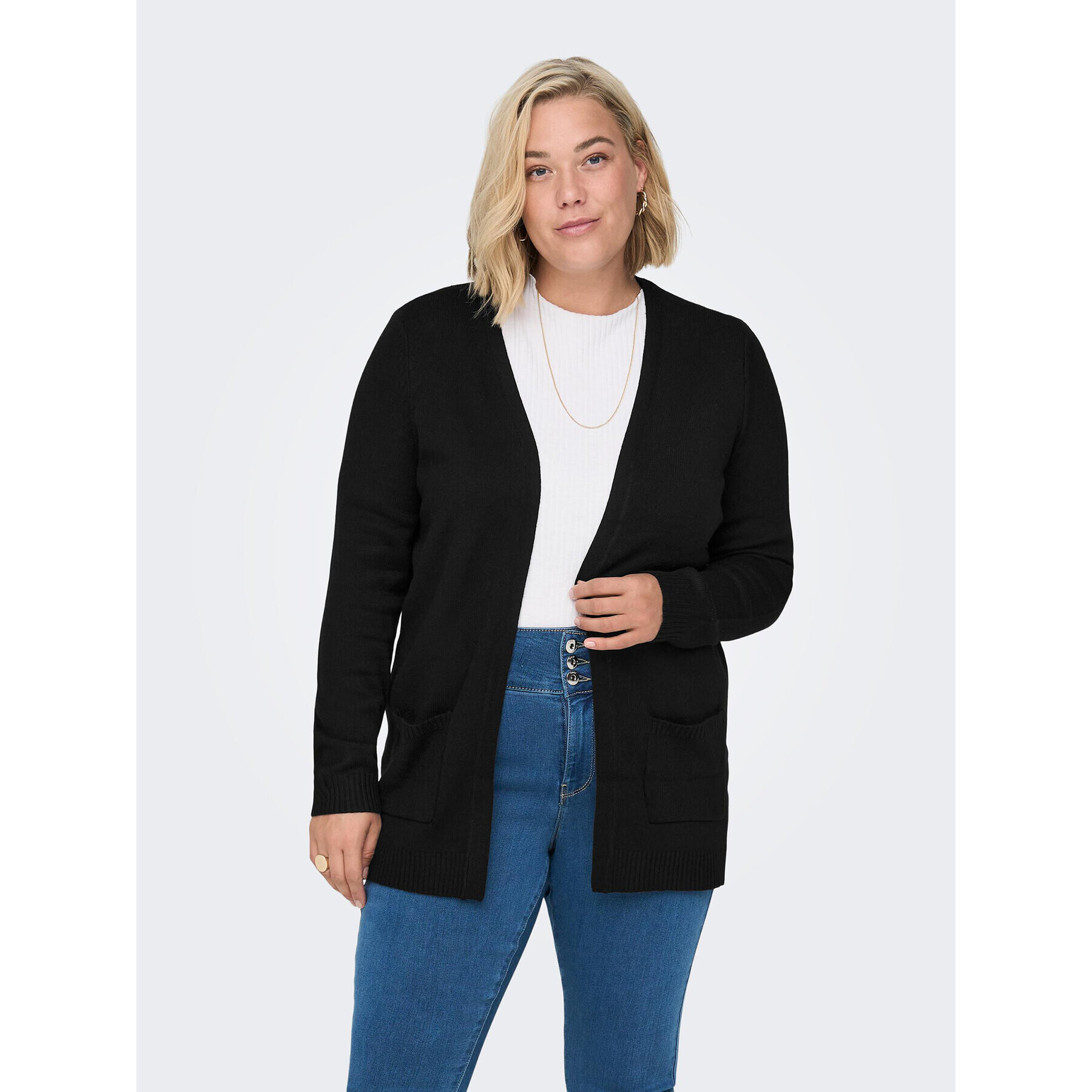 ONLY Carmakoma Cardigan 15219653 Negru Regular Fit - Pled.ro