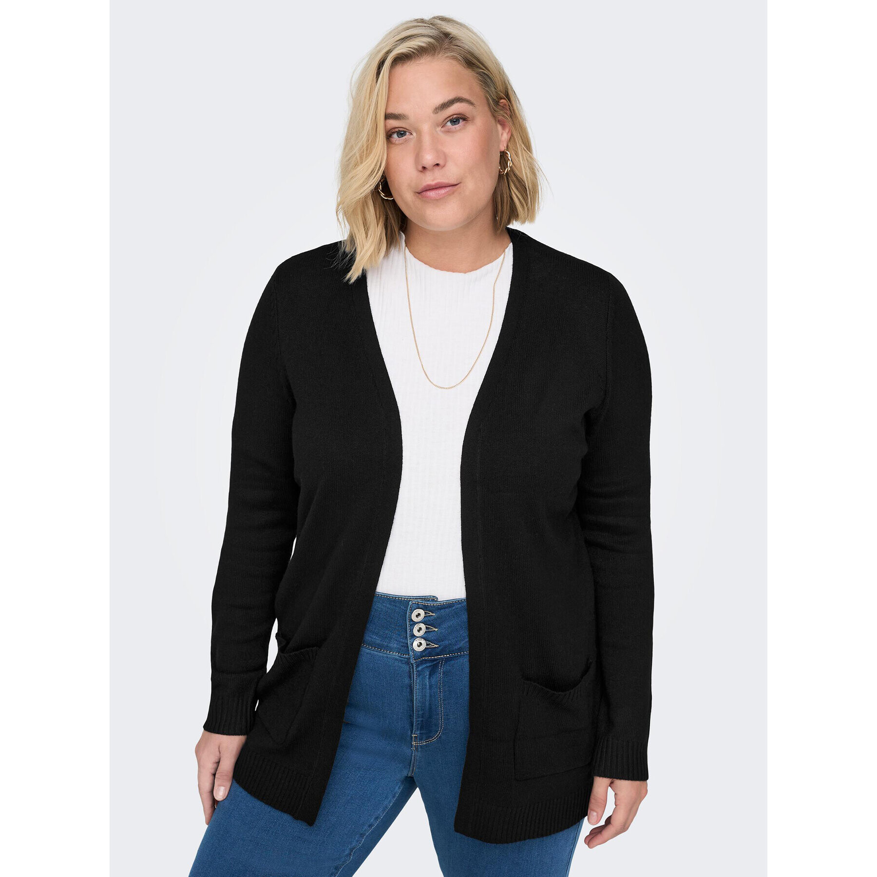 ONLY Carmakoma Cardigan 15219653 Negru Regular Fit - Pled.ro