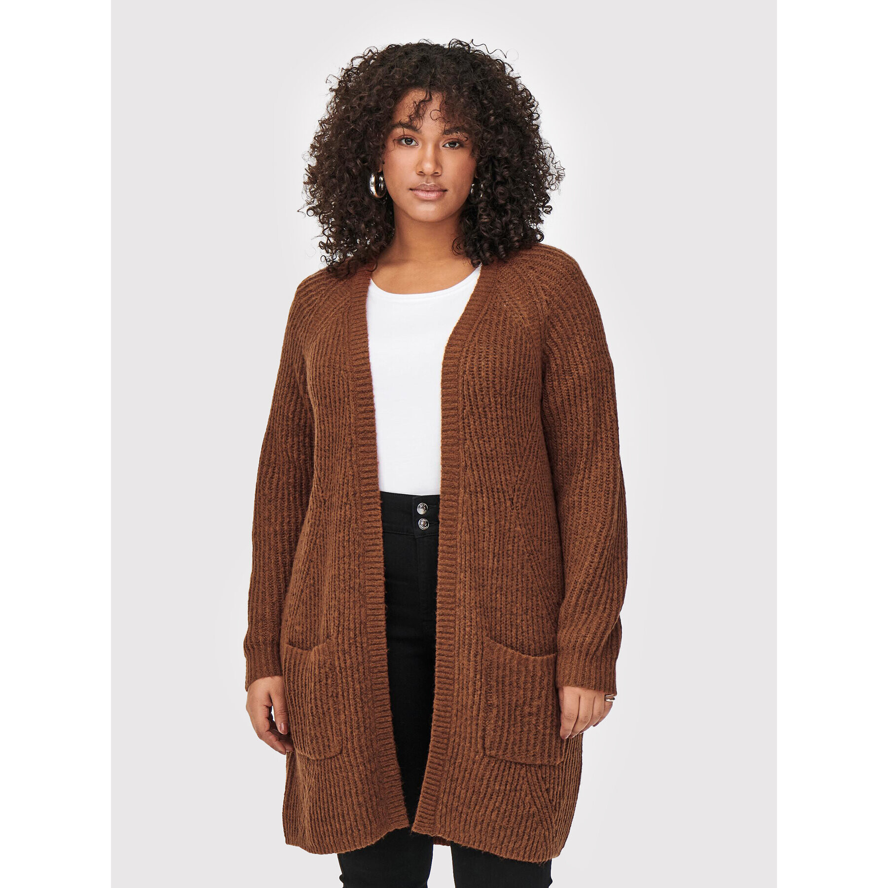 ONLY Carmakoma Cardigan Bernie 15190574 Maro Regular Fit - Pled.ro