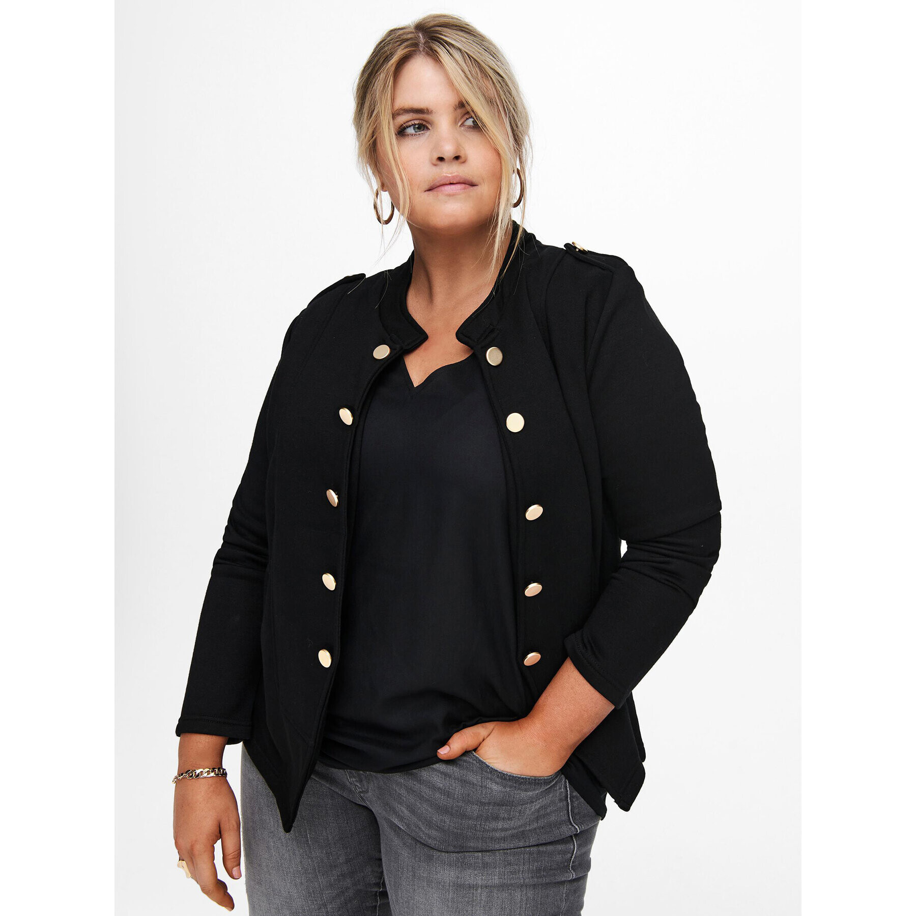 ONLY Carmakoma Cardigan Nette 15252600 Negru Regular Fit - Pled.ro