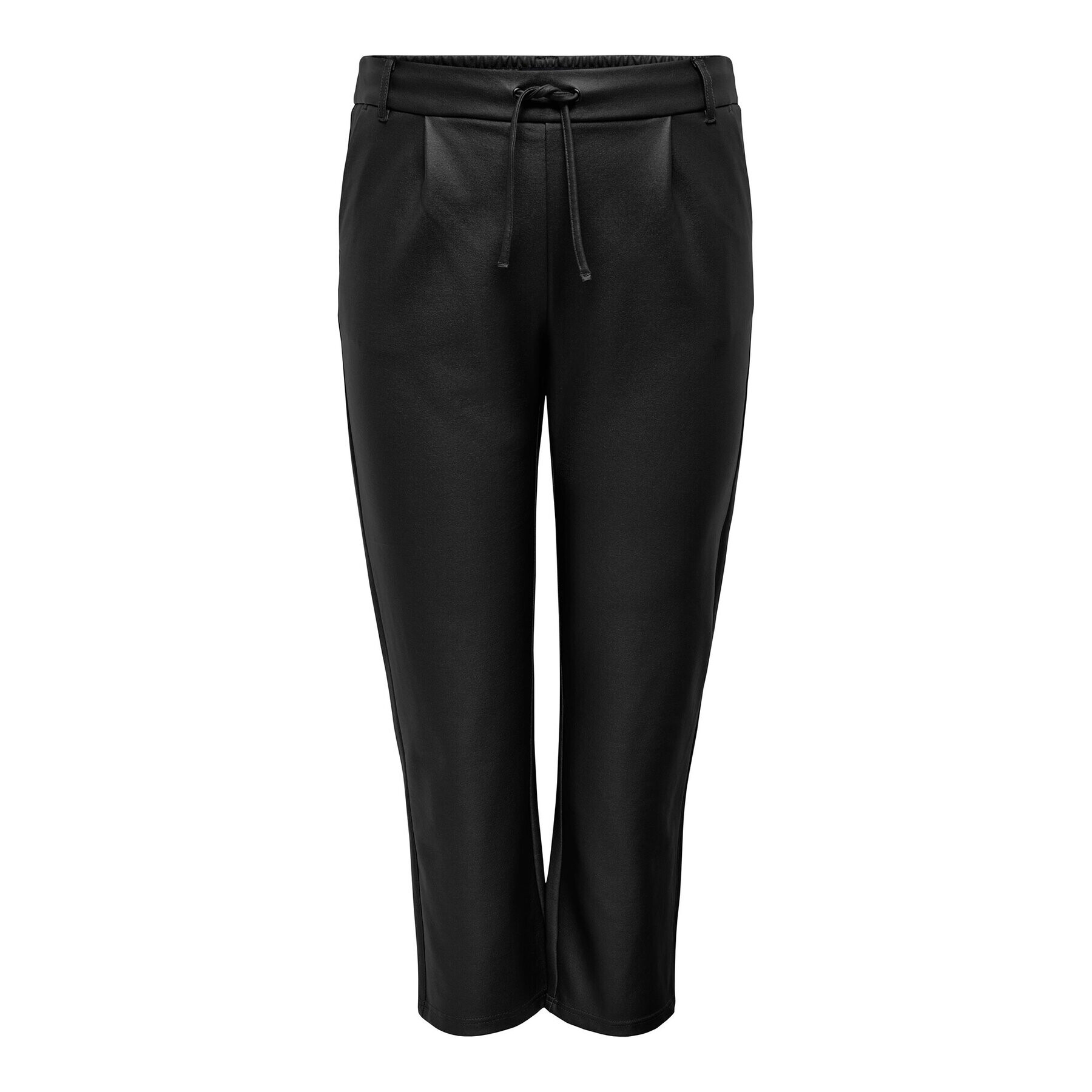 ONLY Carmakoma Pantaloni din imitație de piele Goldtrash 15269751 Negru Loose Fit - Pled.ro