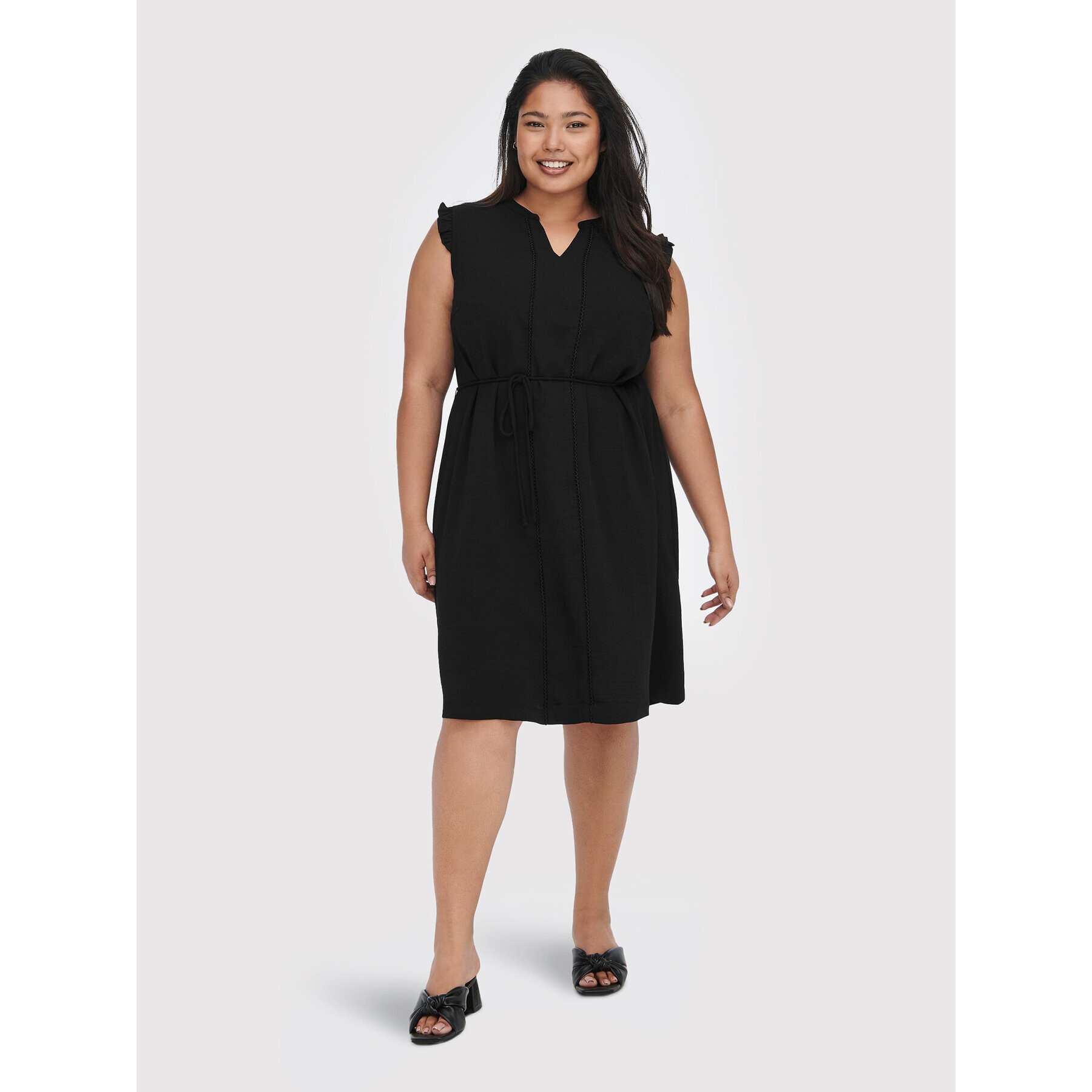 ONLY Carmakoma Rochie de zi Paello 15264928 Negru Regular Fit - Pled.ro