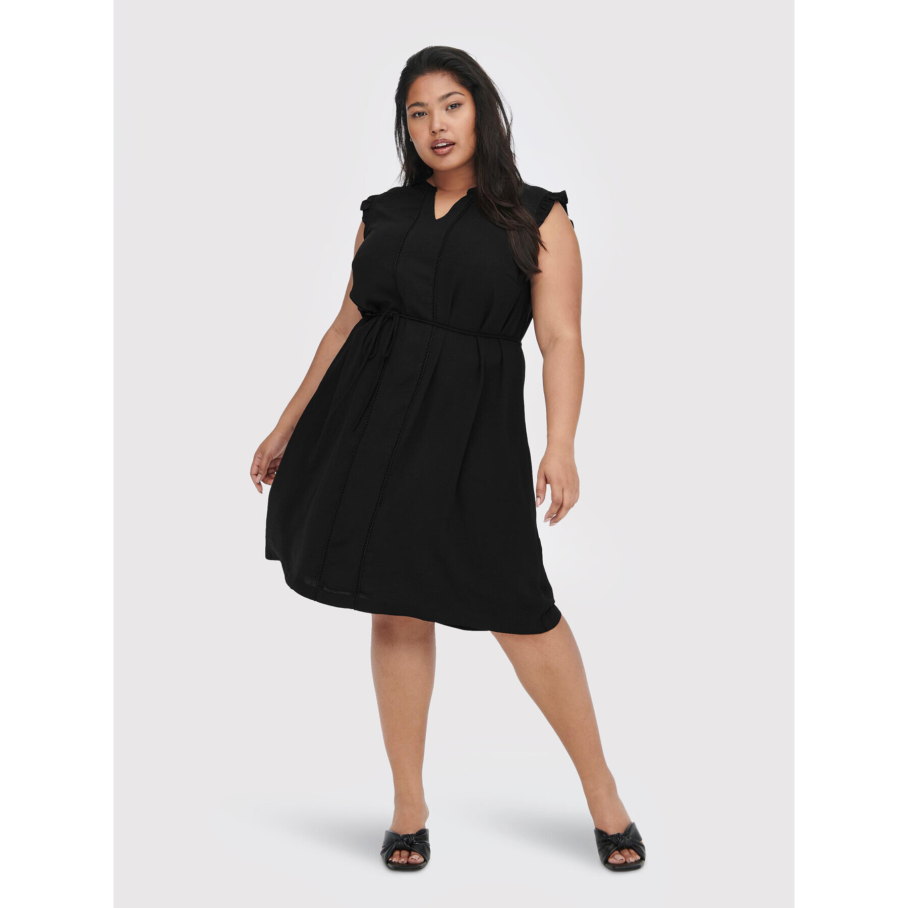 ONLY Carmakoma Rochie de zi Paello 15264928 Negru Regular Fit - Pled.ro