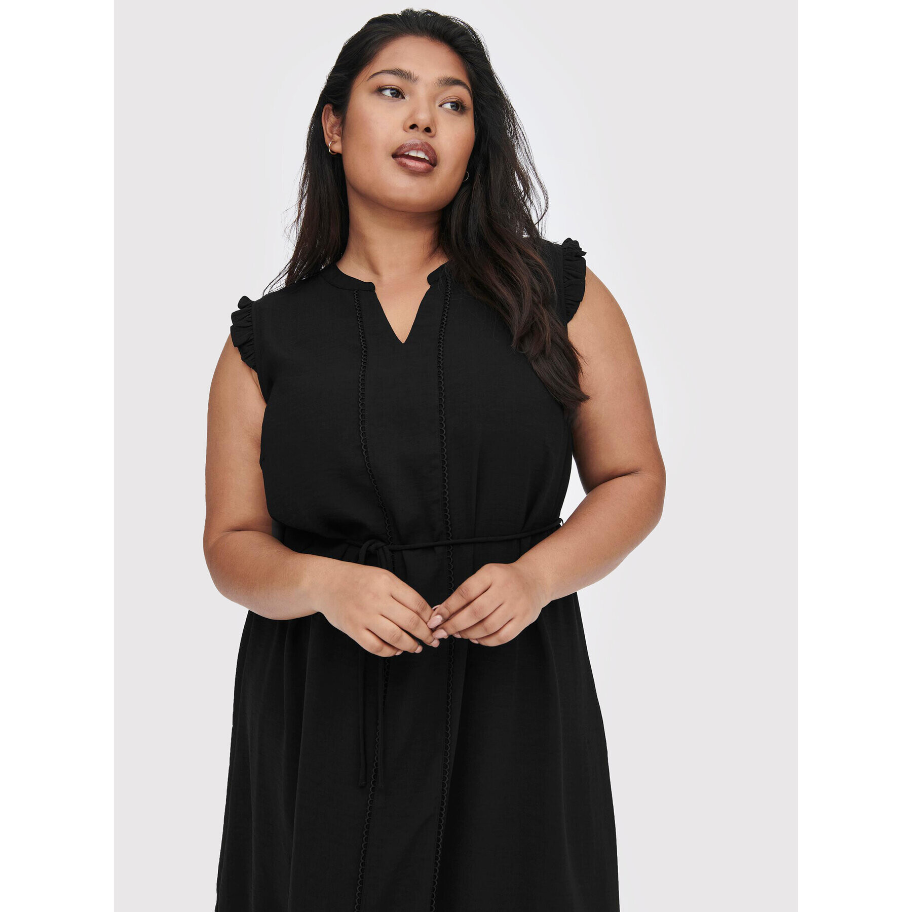 ONLY Carmakoma Rochie de zi Paello 15264928 Negru Regular Fit - Pled.ro