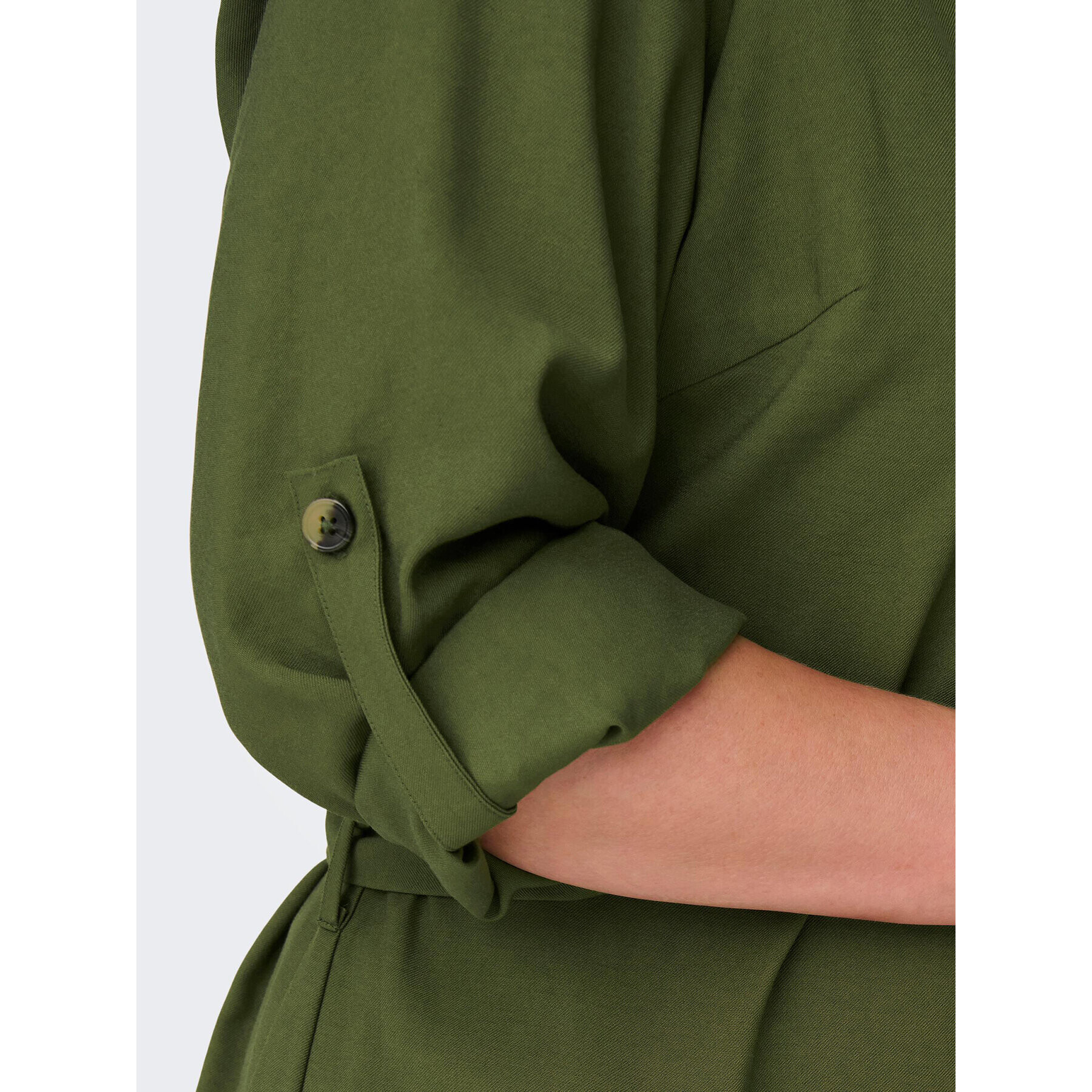 ONLY Carmakoma Rochie tip cămașă 15285282 Verde Regular Fit - Pled.ro