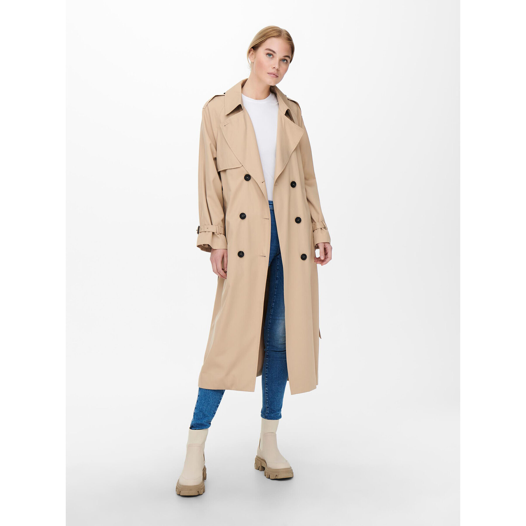 ONLY Trench 15242306 Bej Regular Fit - Pled.ro