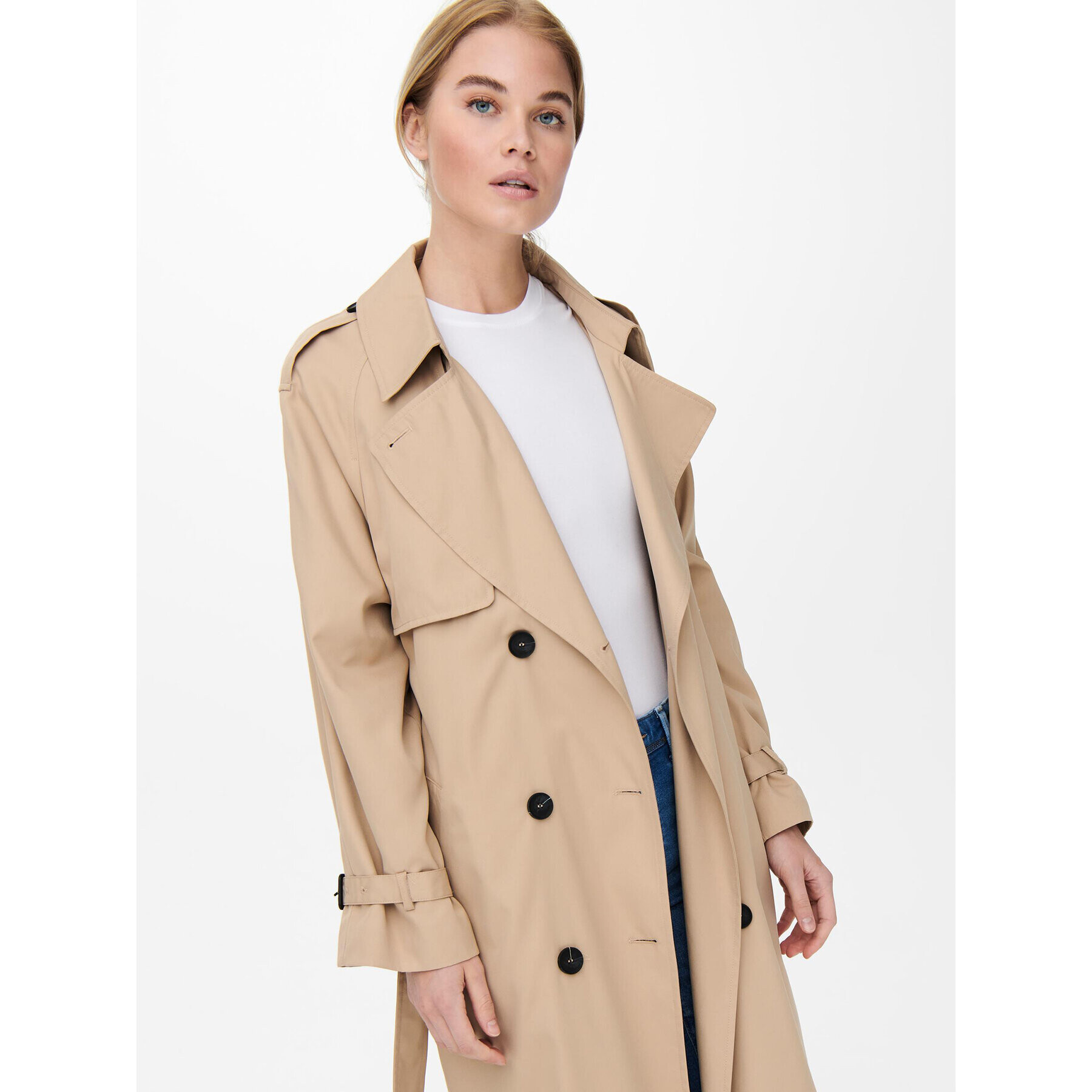 ONLY Trench 15242306 Bej Regular Fit - Pled.ro