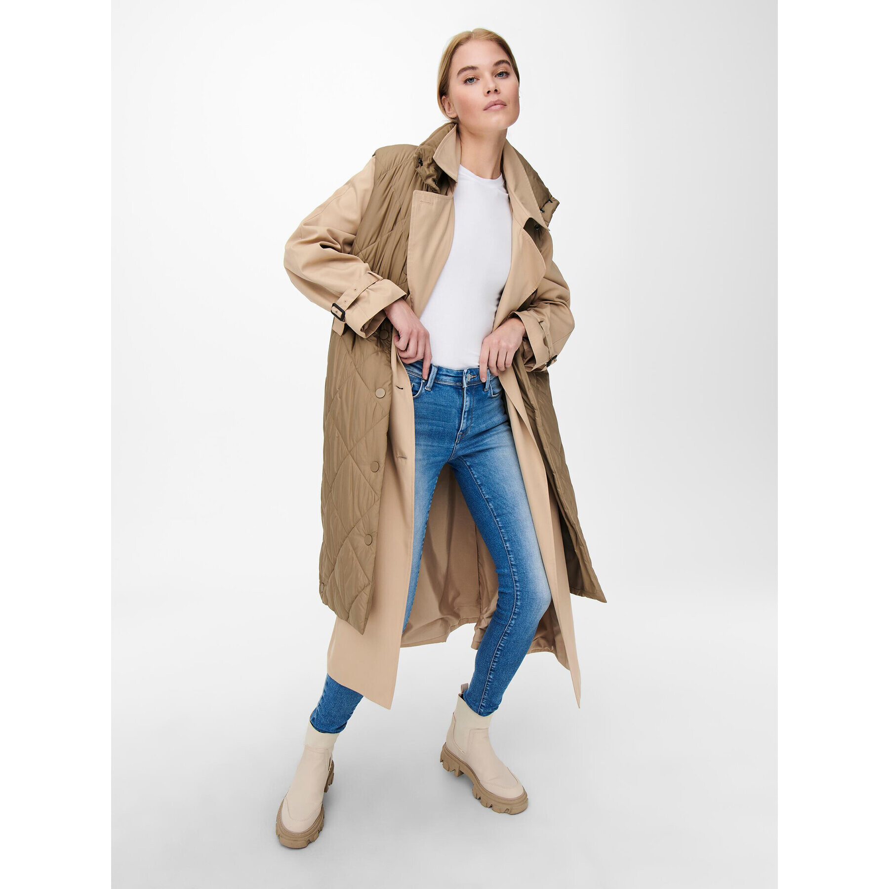 ONLY Trench 15242306 Bej Regular Fit - Pled.ro