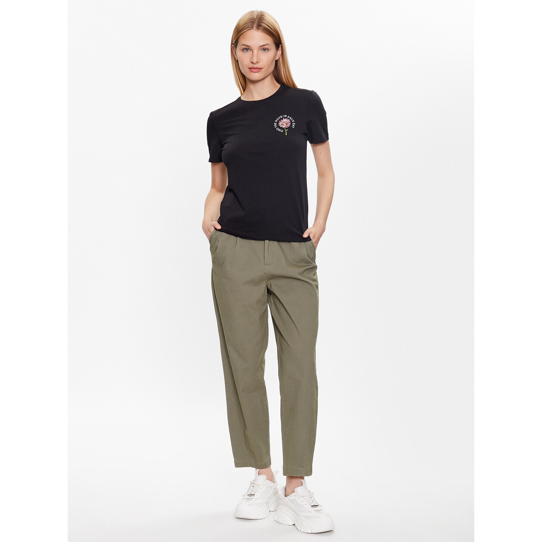 ONLY Pantaloni chino 15263908 Verde Balloon Fit - Pled.ro