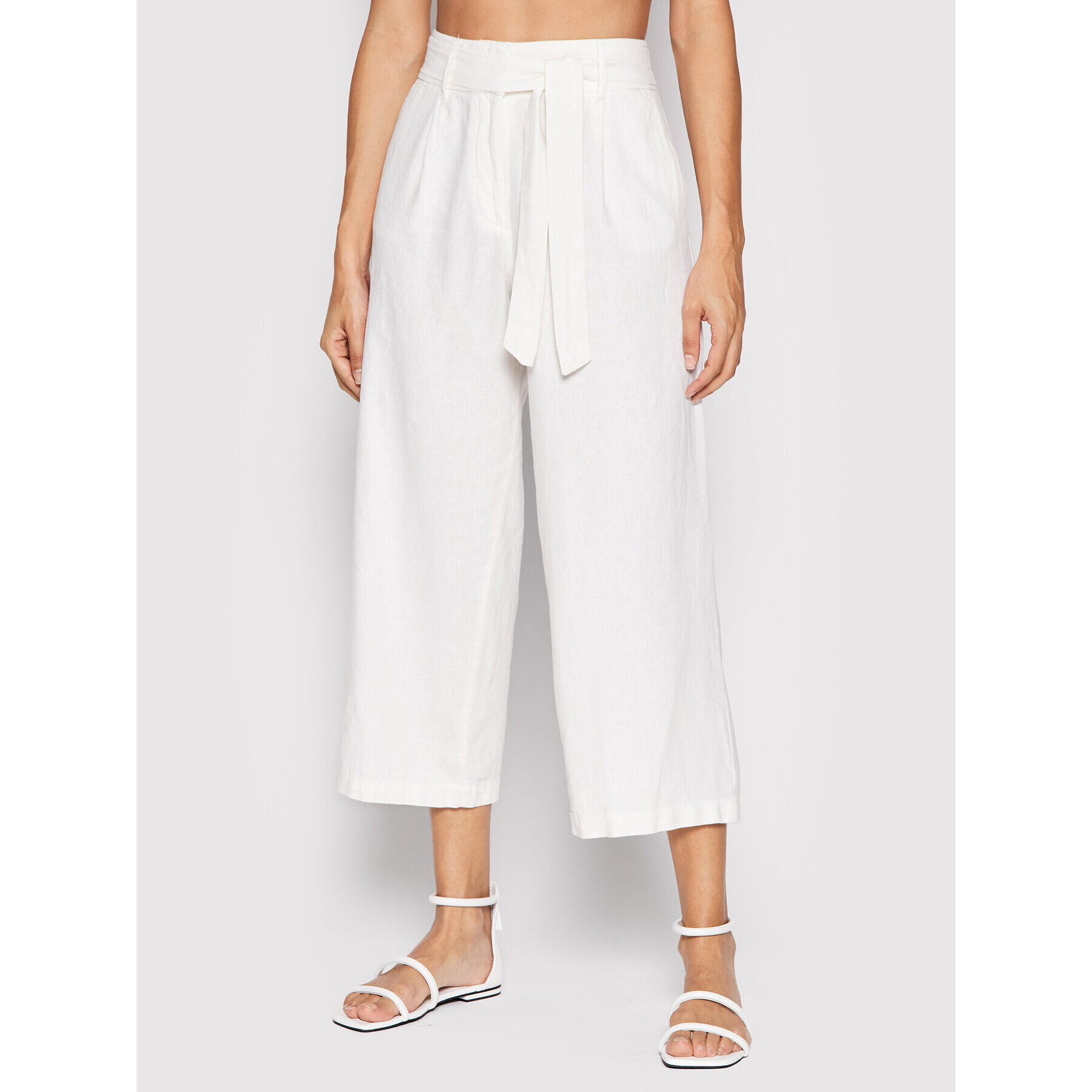 ONLY Pantaloni culotte Caro 15255128 Alb Relaxed Fit - Pled.ro