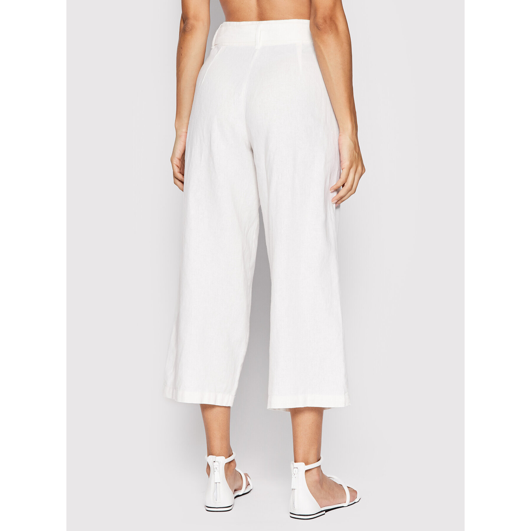 ONLY Pantaloni culotte Caro 15255128 Alb Relaxed Fit - Pled.ro