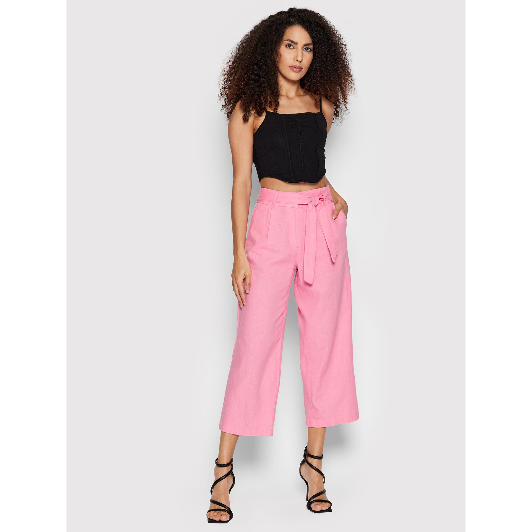 ONLY Pantaloni culotte Caro 15255128 Roz Regular Fit - Pled.ro