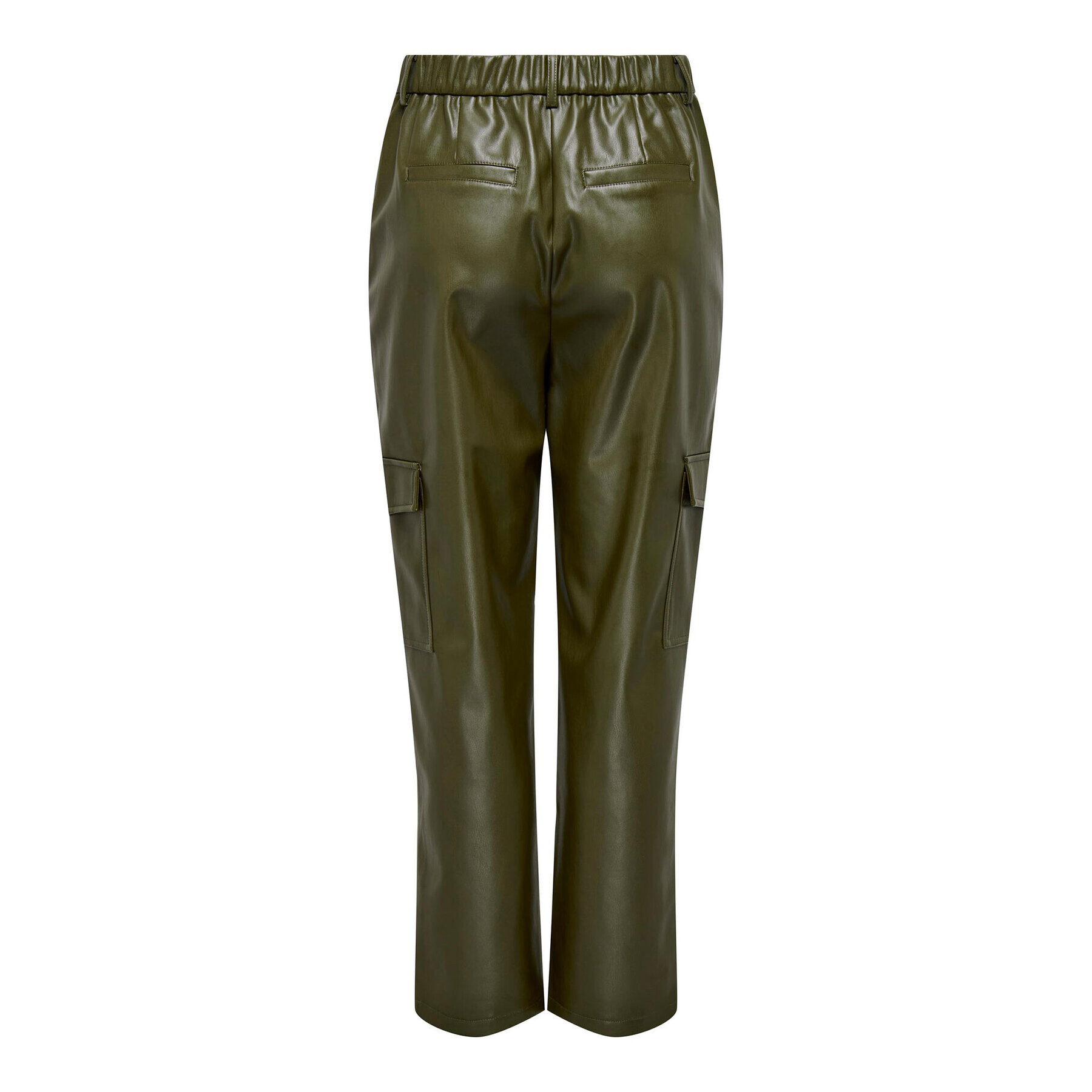 ONLY Pantaloni din imitație de piele 15293029 Verde Loose Fit - Pled.ro