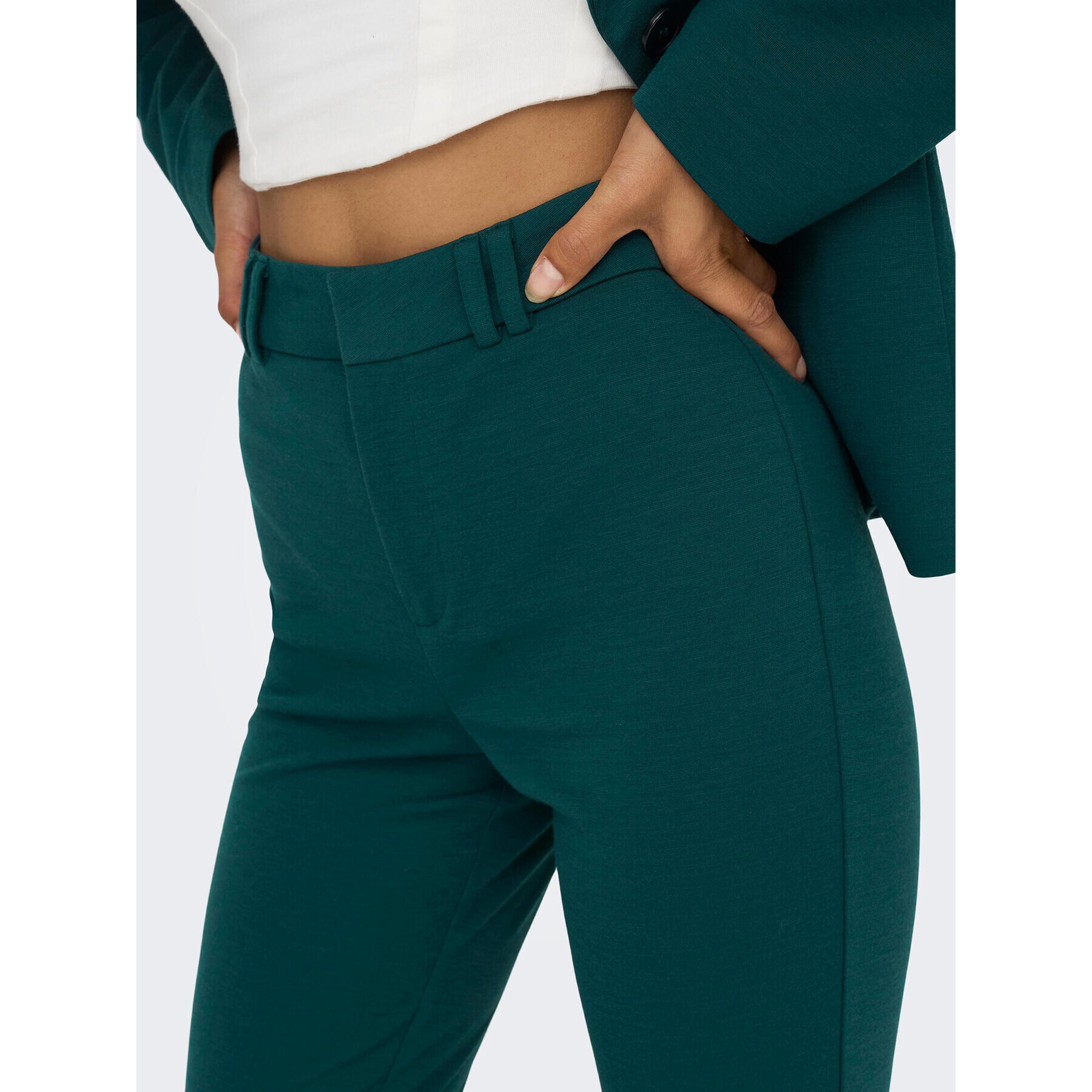 ONLY Pantaloni din material Peach 15298660 Verde Flared Fit - Pled.ro