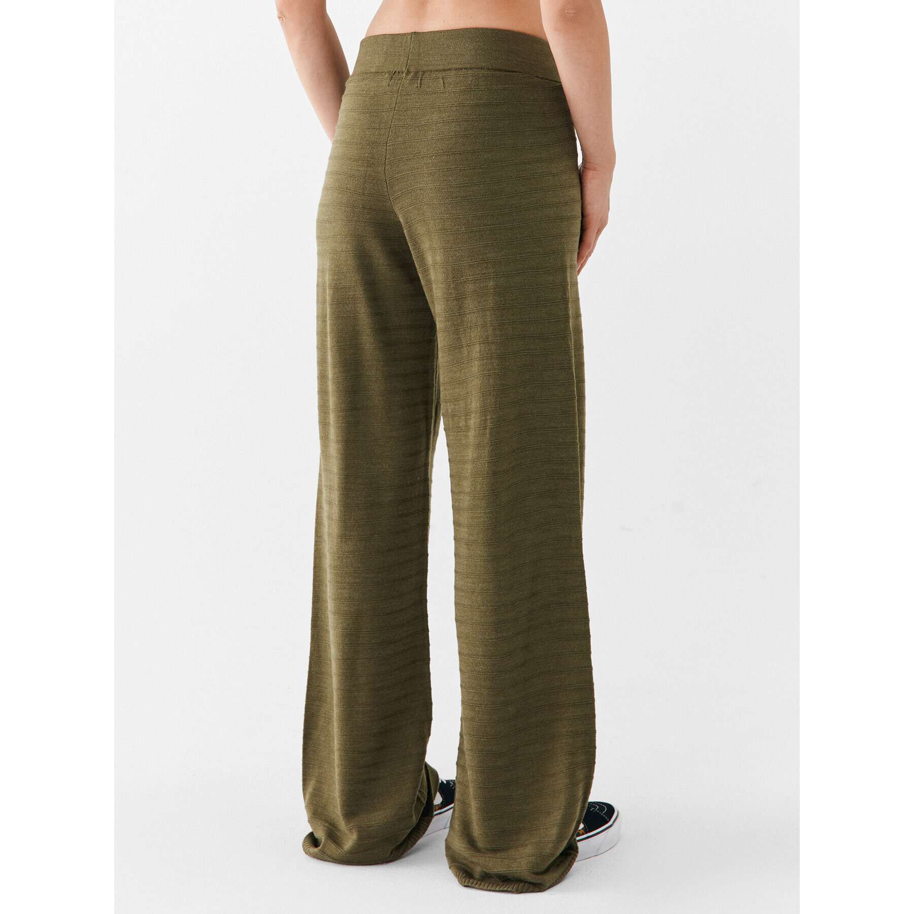 ONLY Pantaloni tricotați 15294501 Verde Wide Leg - Pled.ro