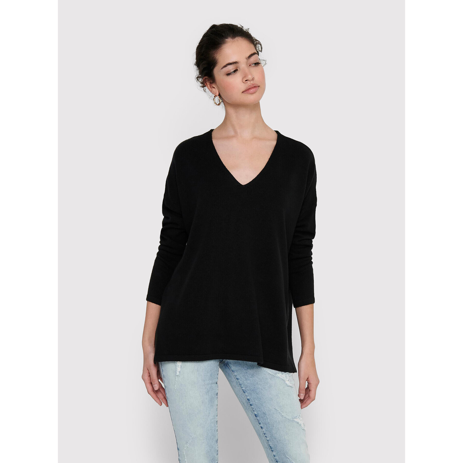 ONLY Pulover Amalia 15219642 Negru Regular Fit - Pled.ro