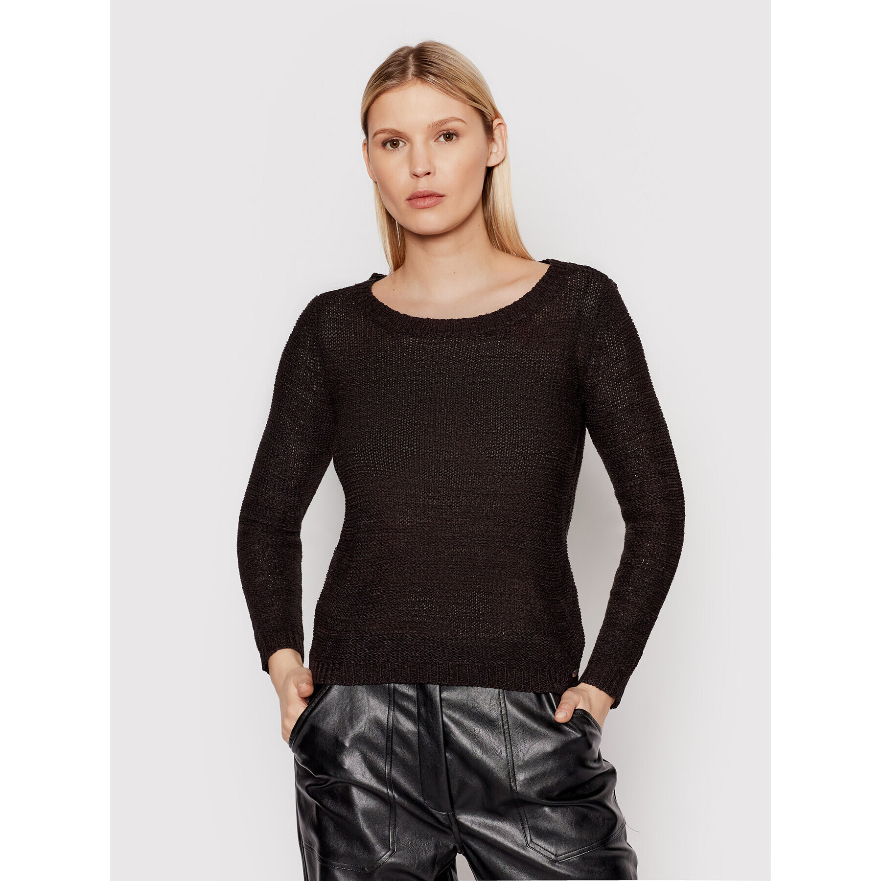 ONLY Pulover Geen 15113356 Negru Regular Fit - Pled.ro