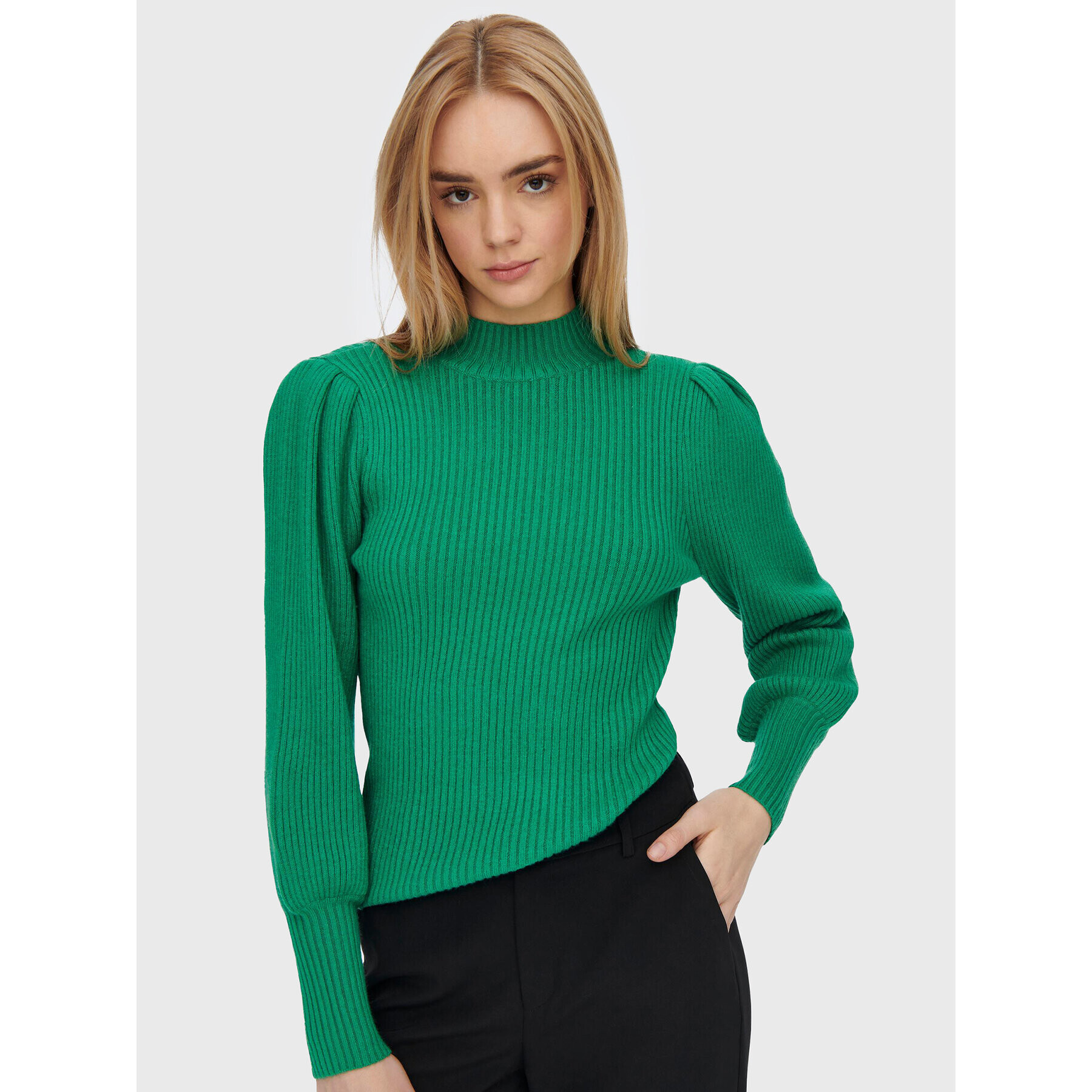 ONLY Pulover Katia 15232494 Verde Regular Fit - Pled.ro