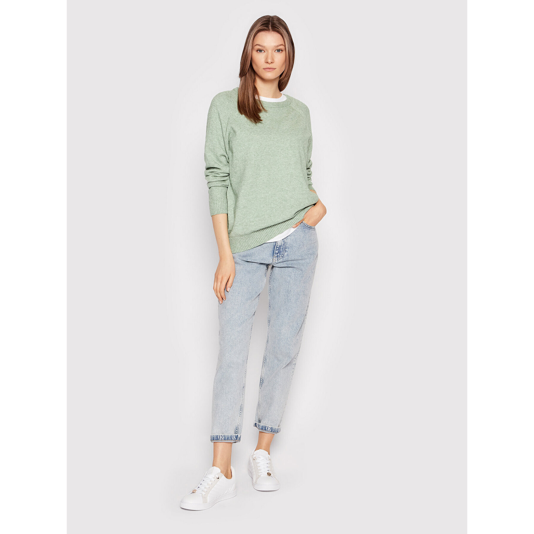 ONLY Pulover Lesly 15170427 Verde Loose Fit - Pled.ro