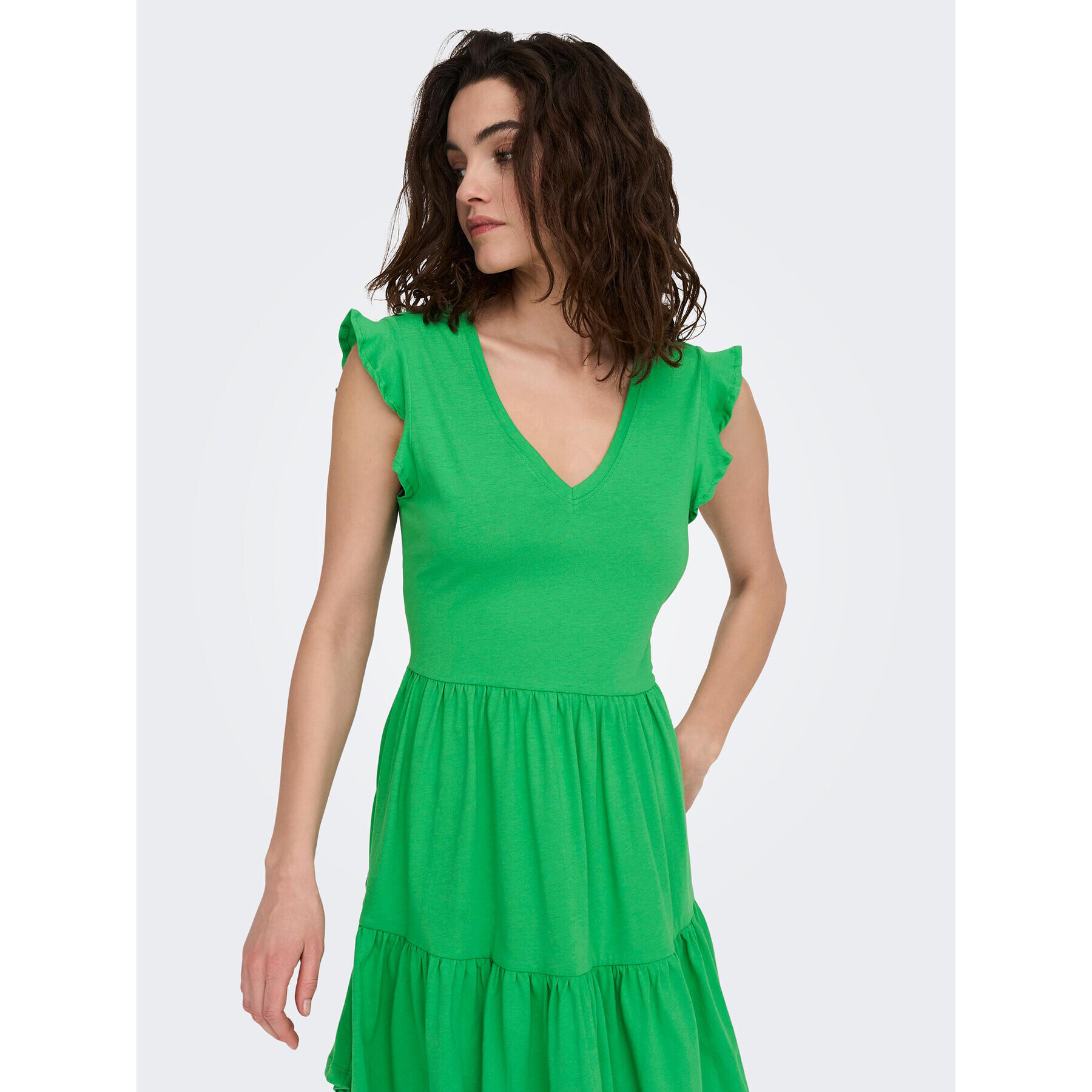 ONLY Rochie de vară May 15226992 Verde Regular Fit - Pled.ro