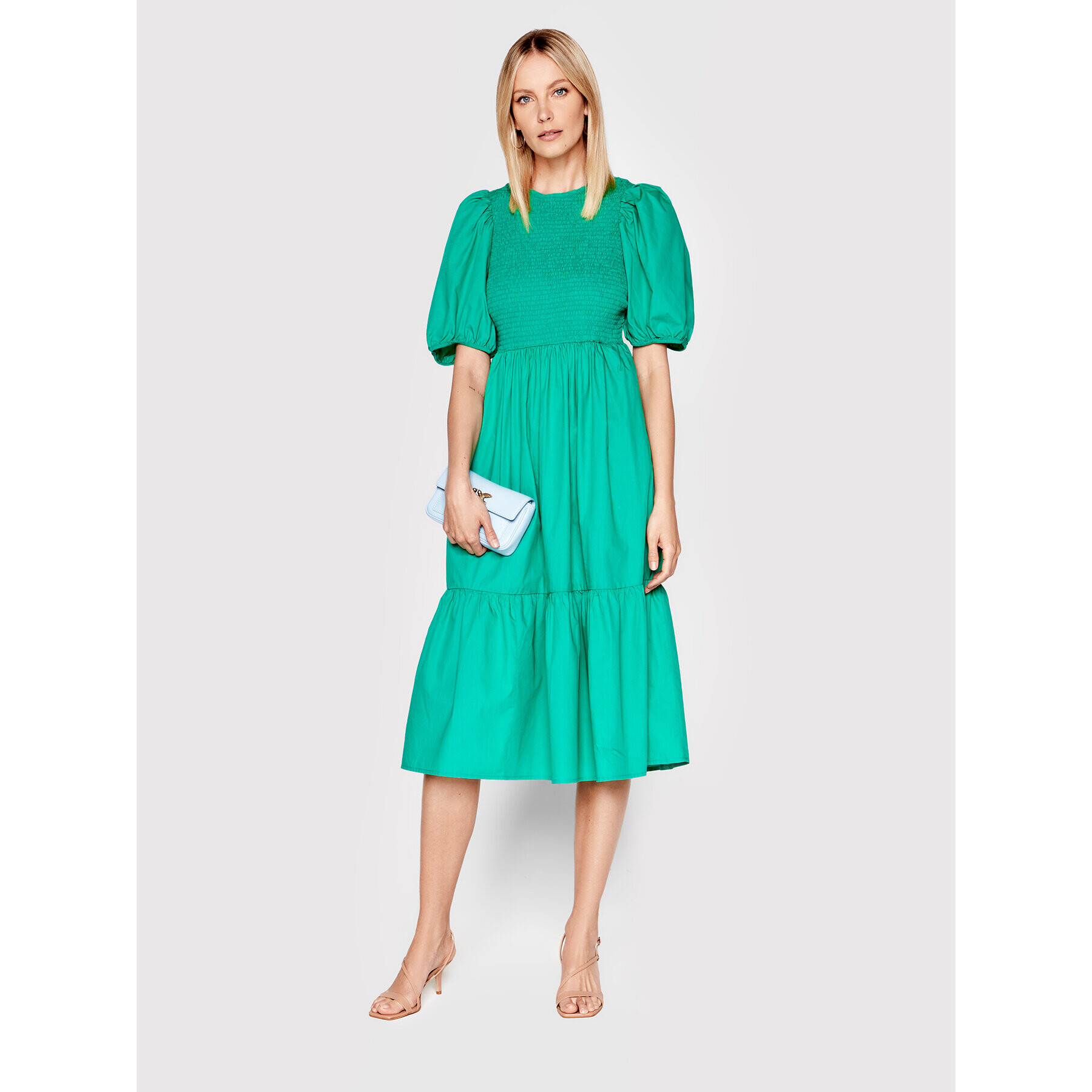 ONLY Rochie de zi Lesley 15256514 Verde Regular Fit - Pled.ro