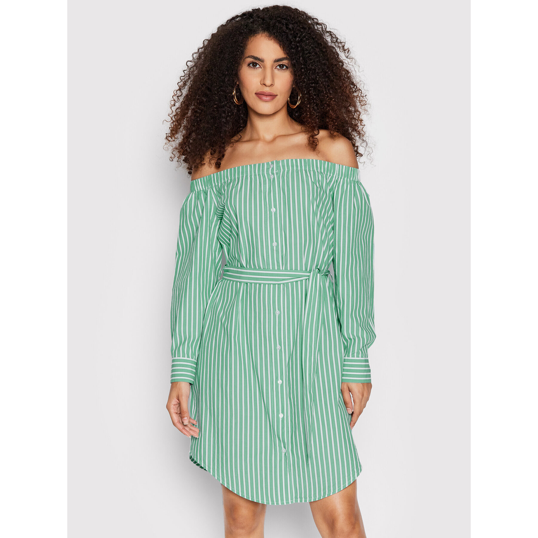 ONLY Rochie tip cămașă Eileen 15256258 Verde Relaxed Fit - Pled.ro