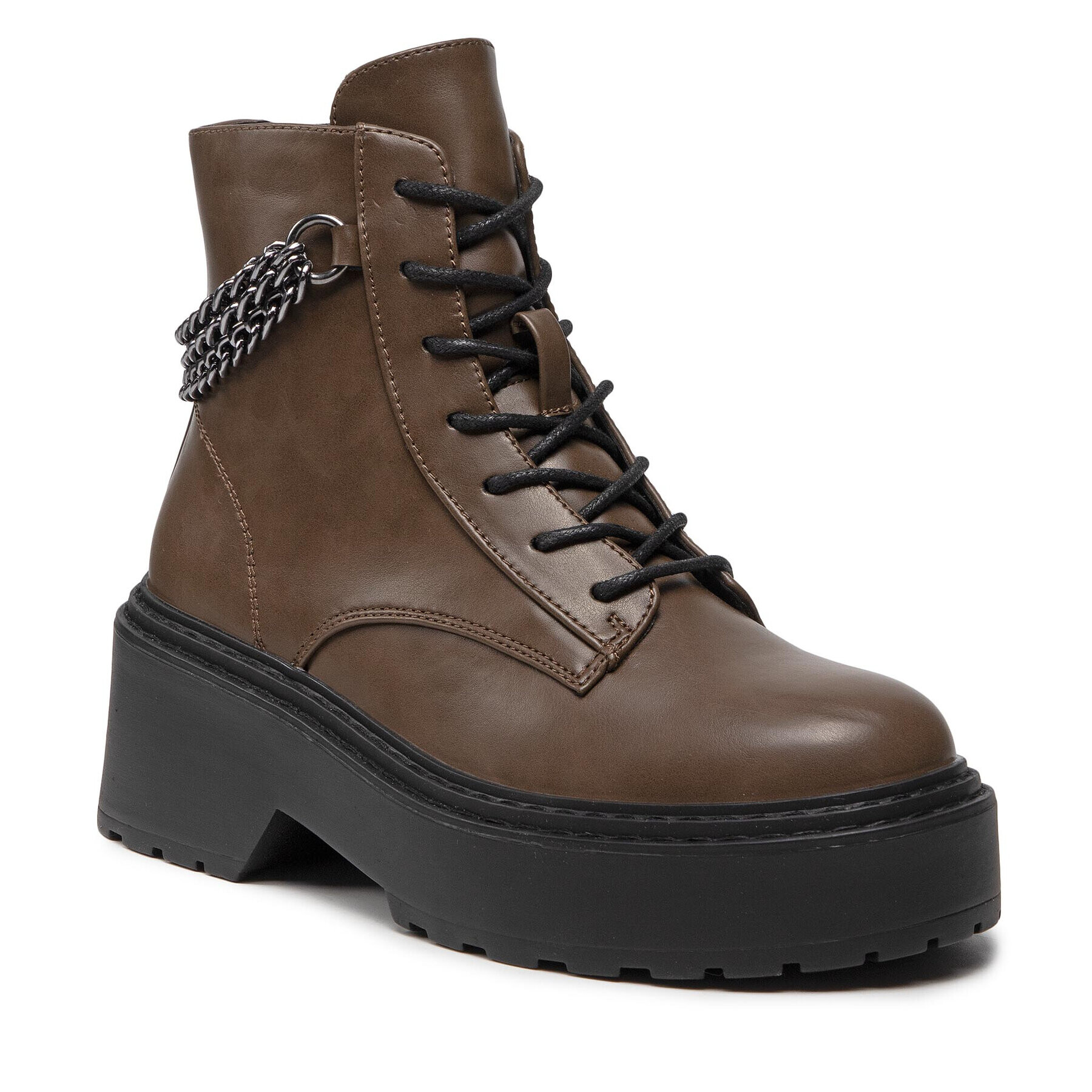 ONLY Shoes Botine Lace Up Boot 15238830 Verde - Pled.ro