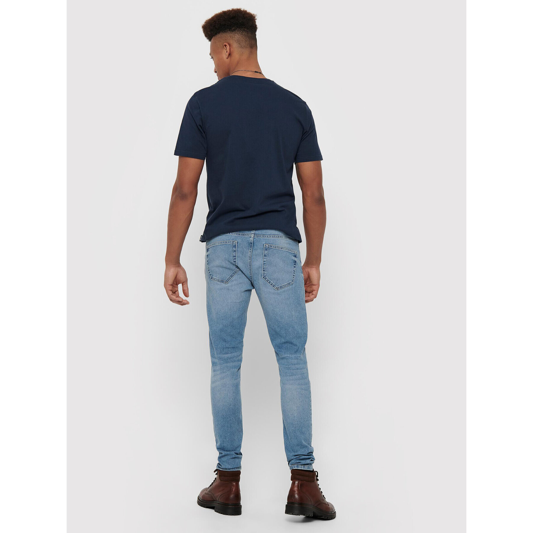 Only & Sons Blugi Warp 22015149 Albastru Skinny Fit - Pled.ro