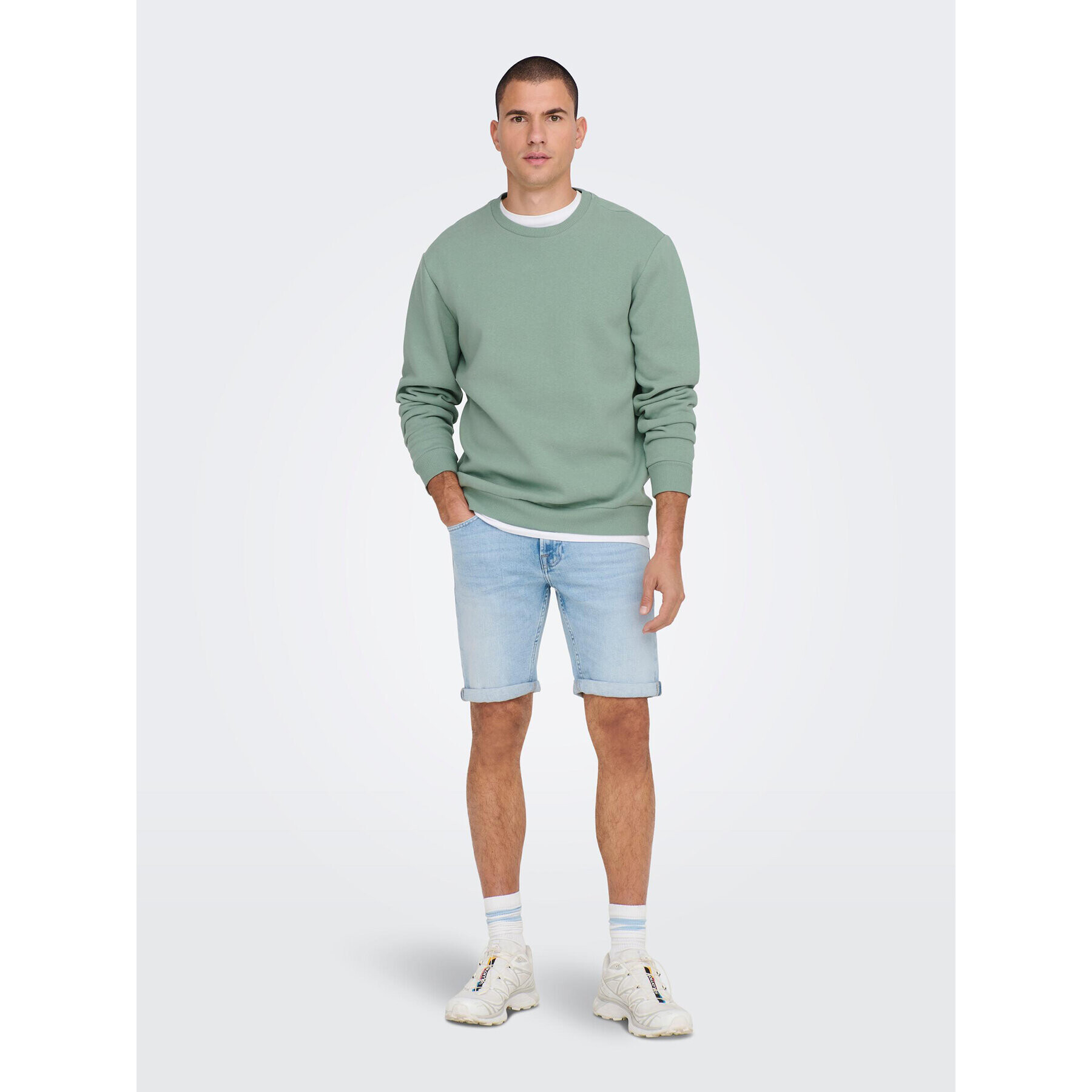 Only & Sons Bluză Ceres 22018683 Verde Regular Fit - Pled.ro