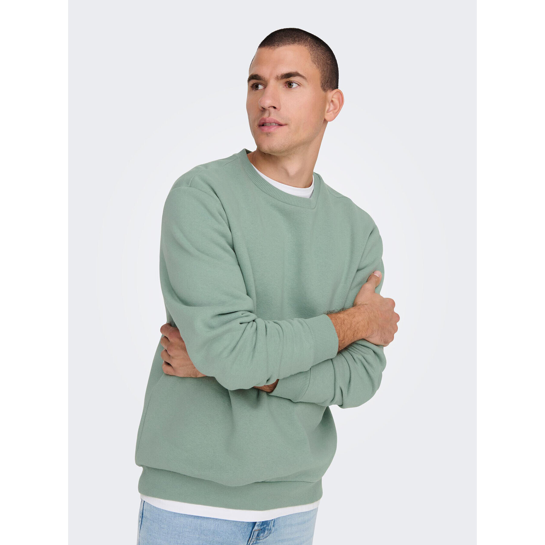 Only & Sons Bluză Ceres 22018683 Verde Regular Fit - Pled.ro