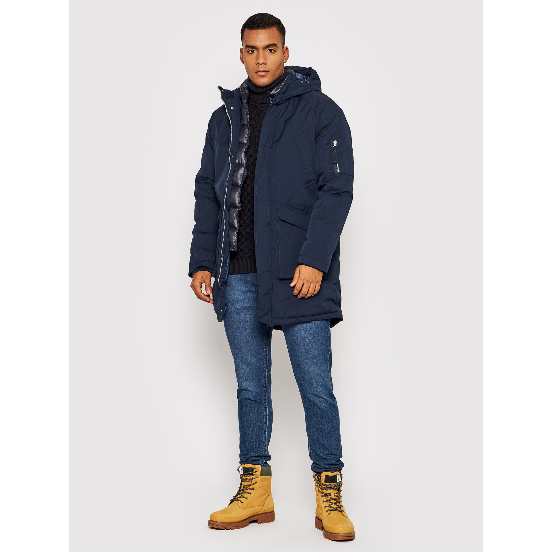 Only & Sons Bluză cu gât Kay 22020338 Bleumarin Regular Fit - Pled.ro