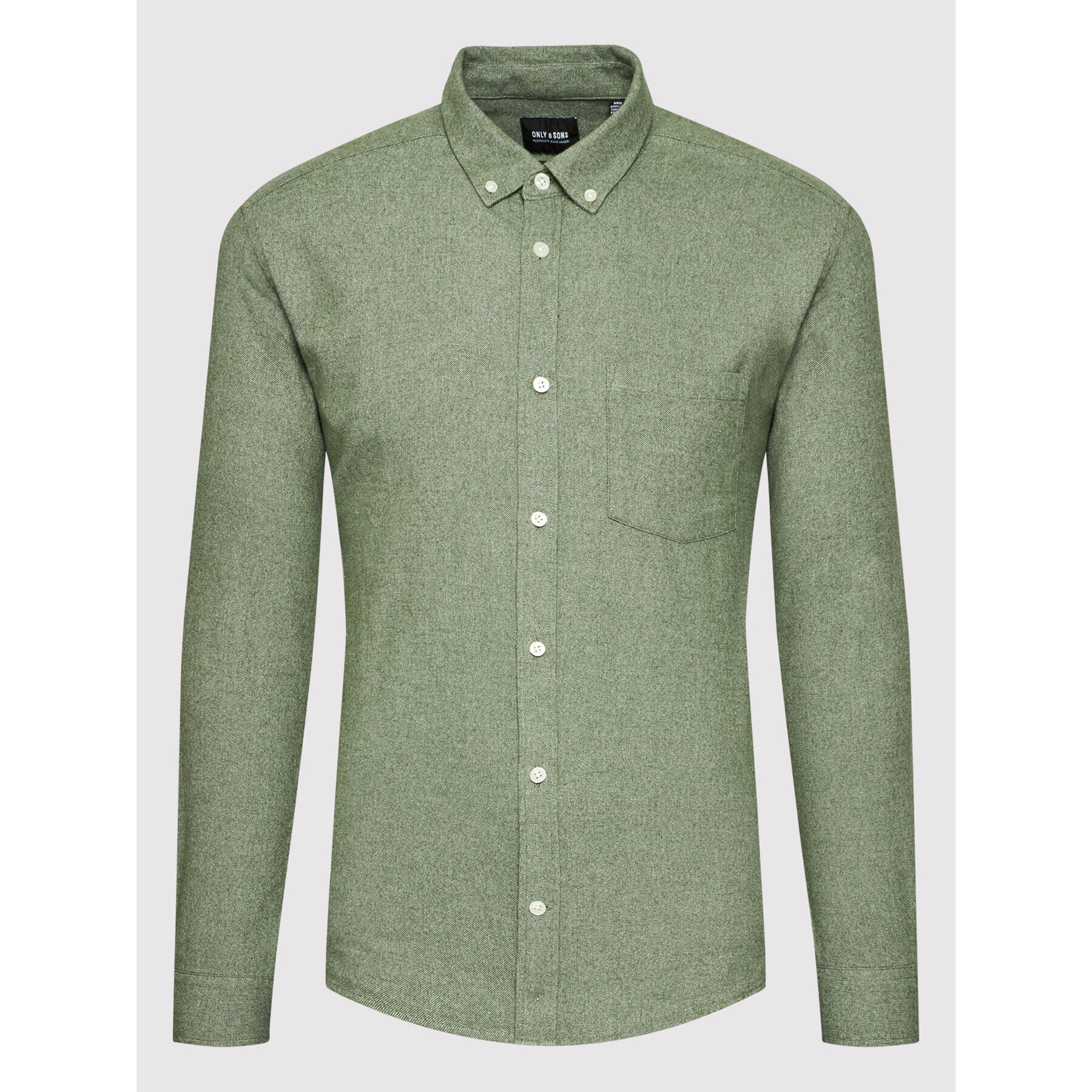 Only & Sons Cămașă Niko 22019878 Verde Slim Fit - Pled.ro