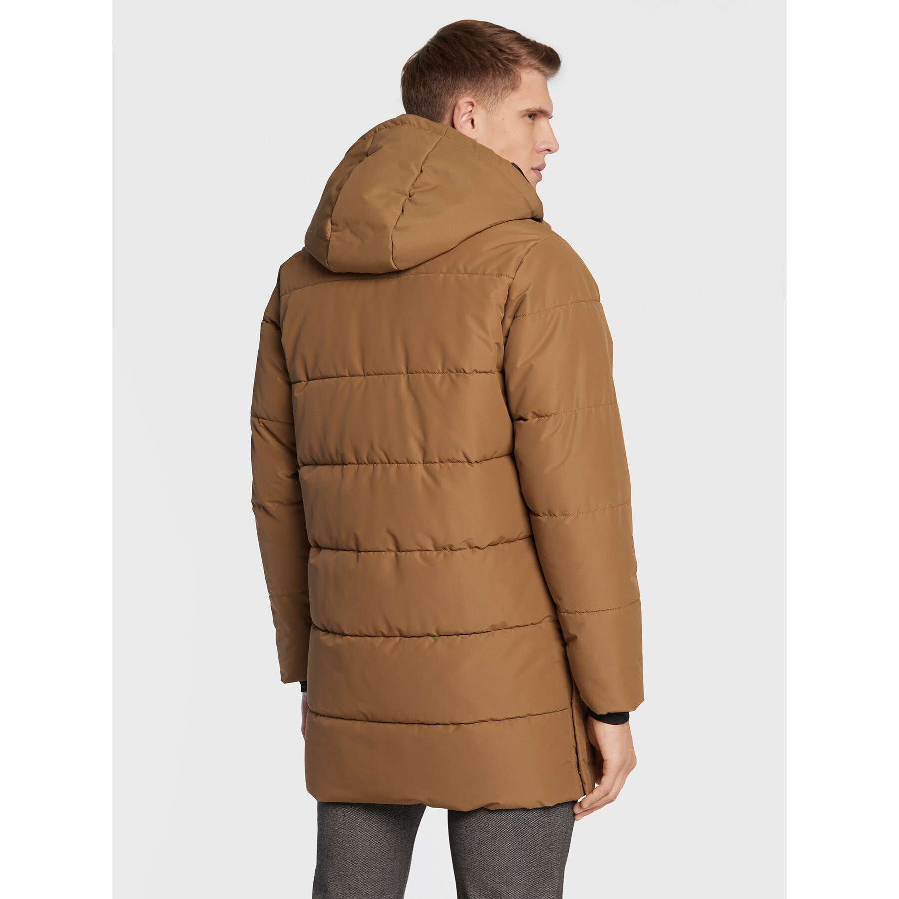 Only & Sons Geacă din puf Carl Long Qualited 22020156 Maro Regular Fit - Pled.ro