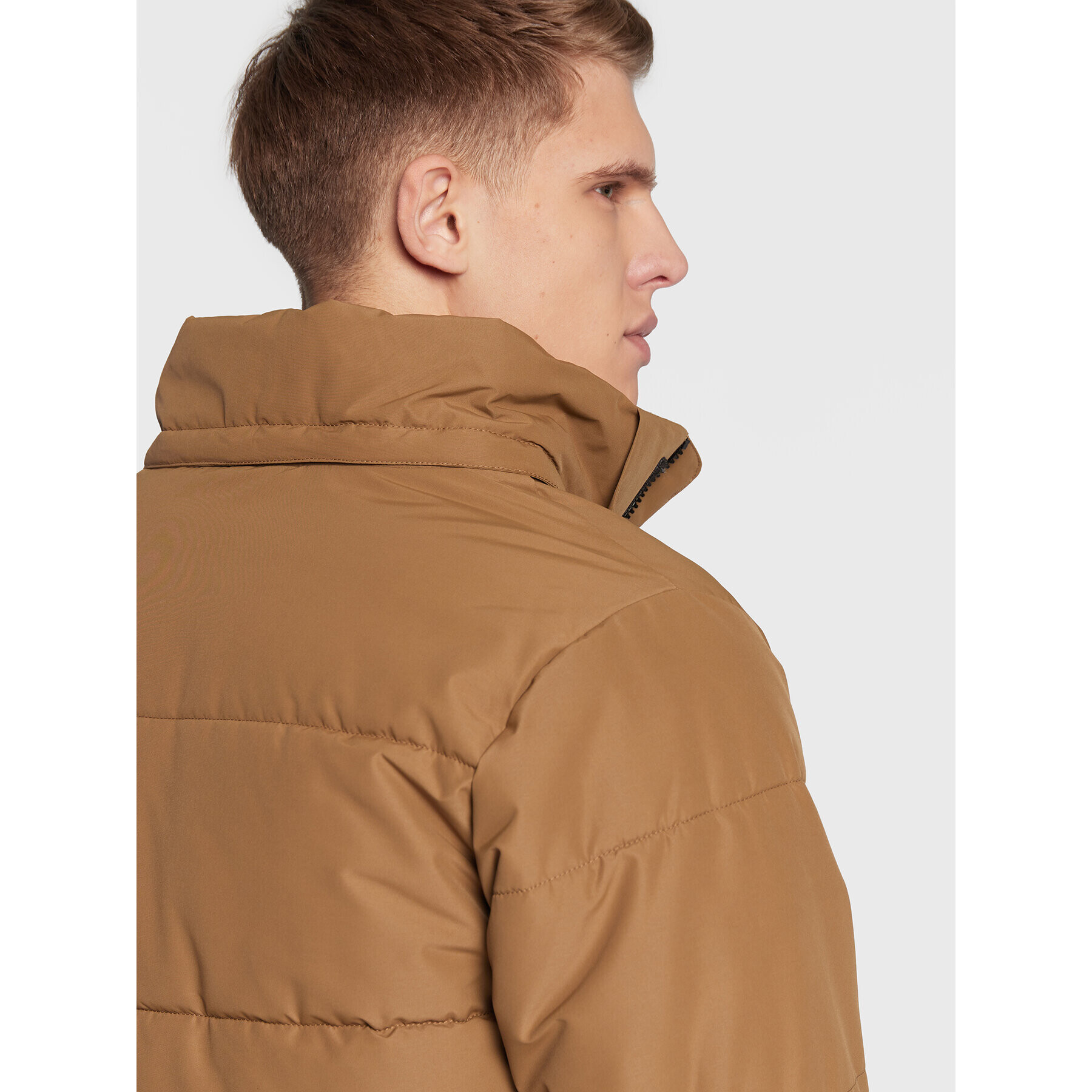 Only & Sons Geacă din puf Carl Long Qualited 22020156 Maro Regular Fit - Pled.ro