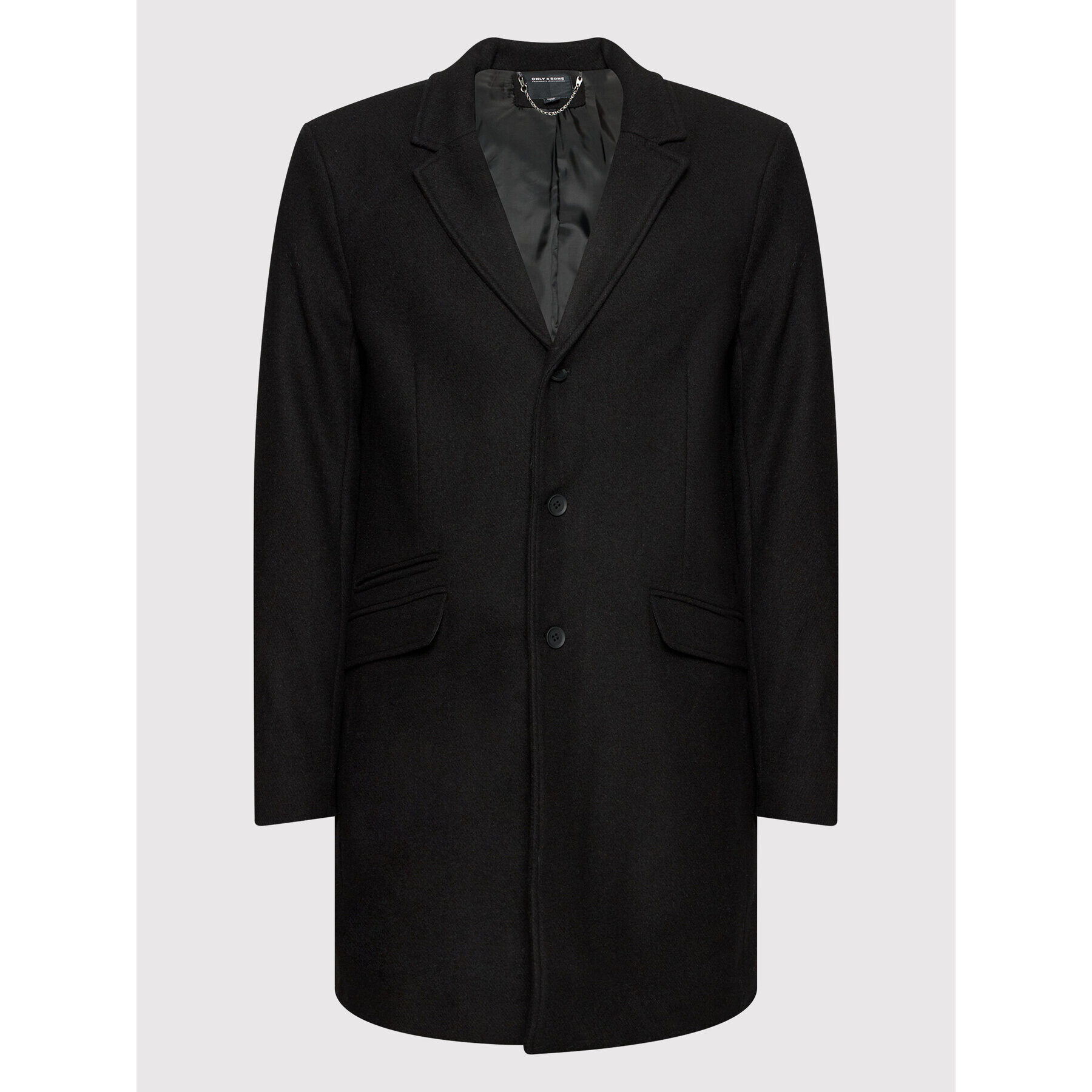 Only & Sons Palton de lână Julian 22010254 Negru Regular Fit - Pled.ro