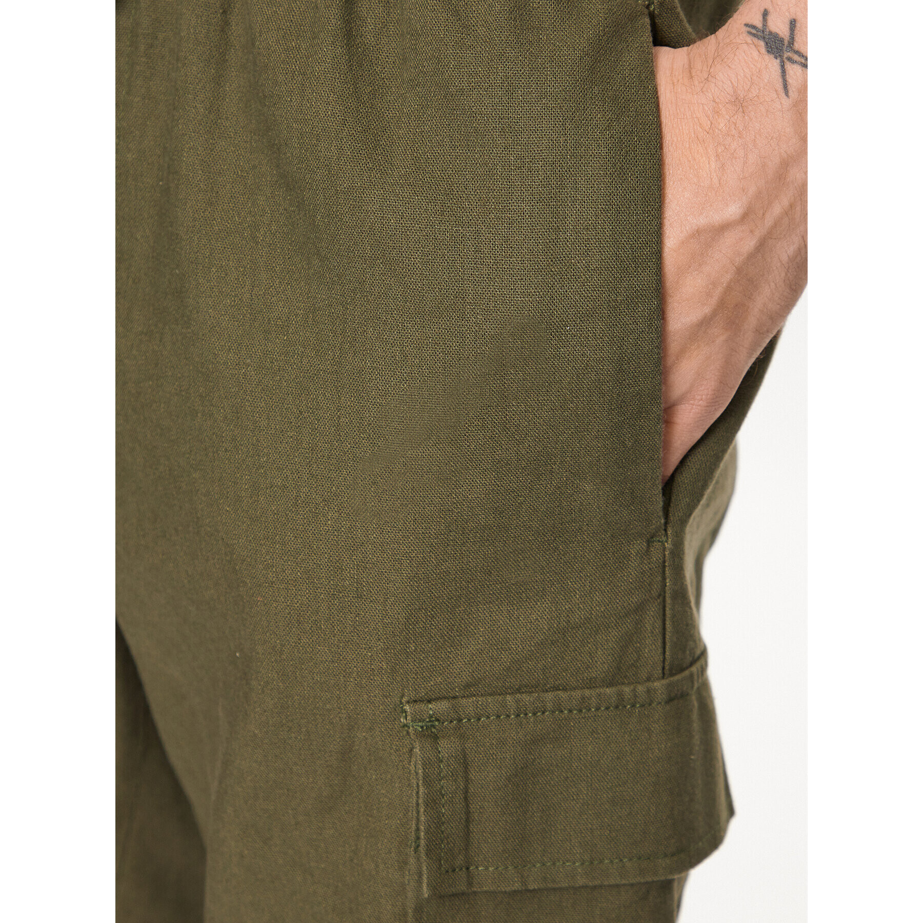 Only & Sons Pantalon scurți din material 22025002 Verde Loose Fit - Pled.ro