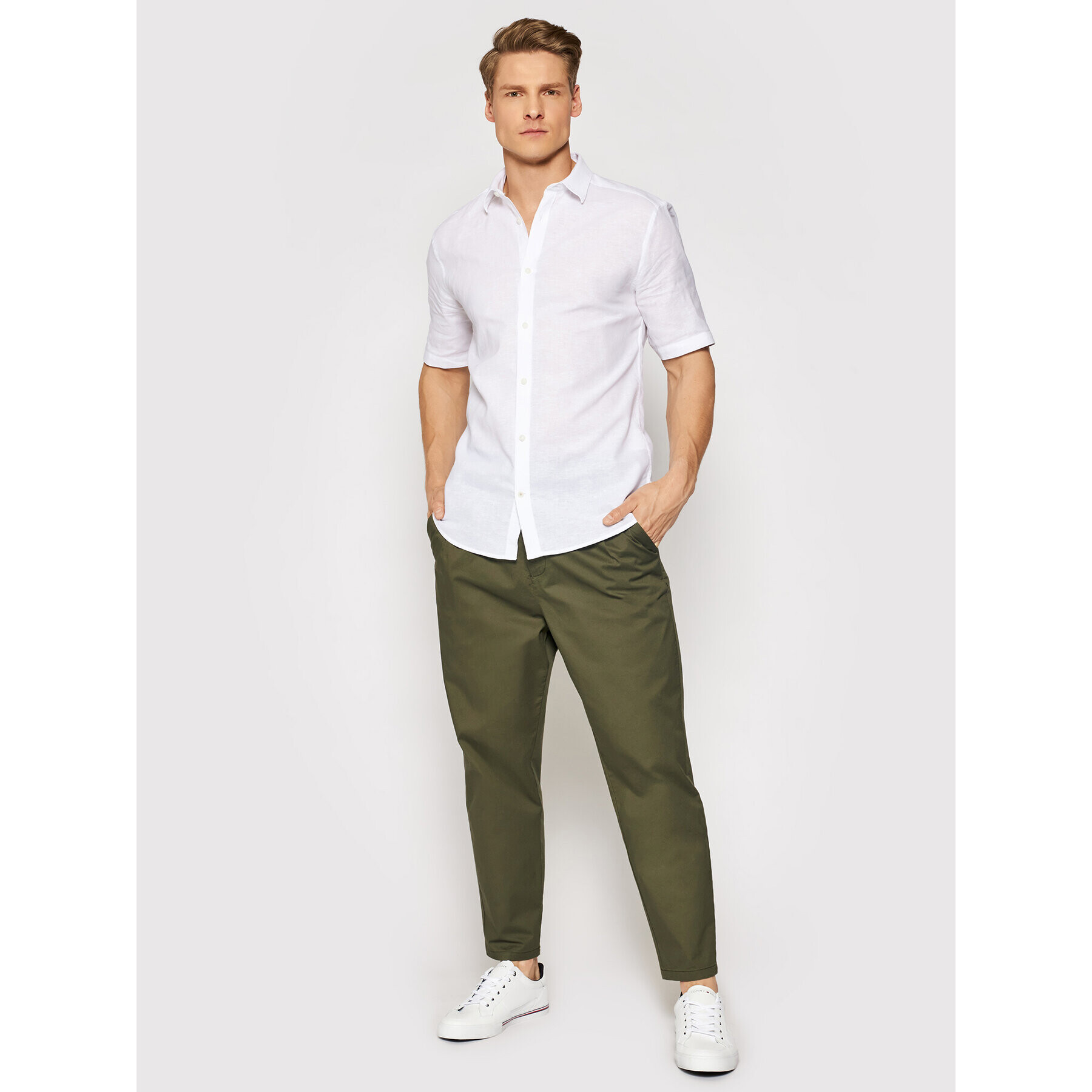 Only & Sons Pantaloni chino Dew 22019208 Verde Regular Fit - Pled.ro