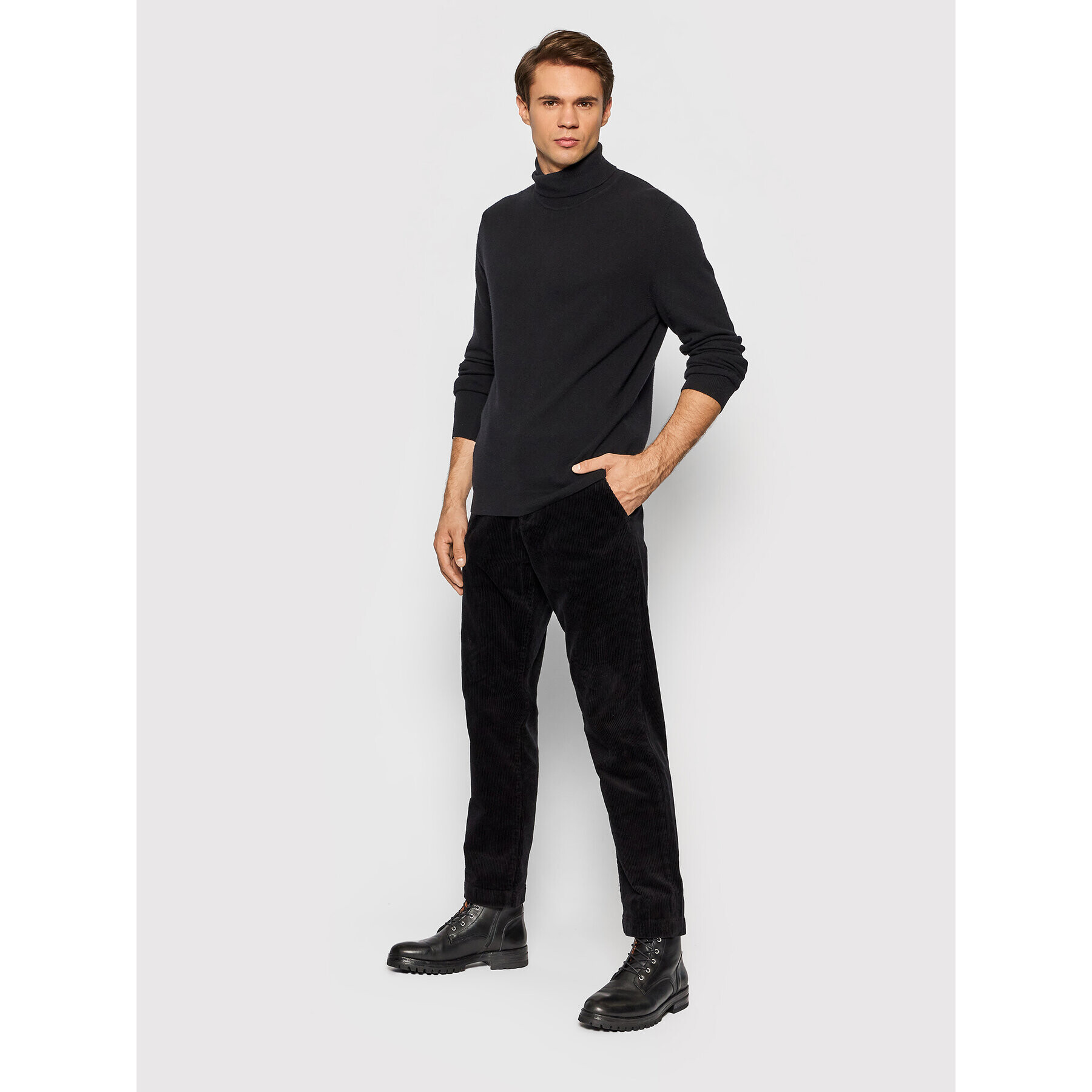 Only & Sons Pantaloni chino Ludvig 22020408 Negru Regular Fit - Pled.ro