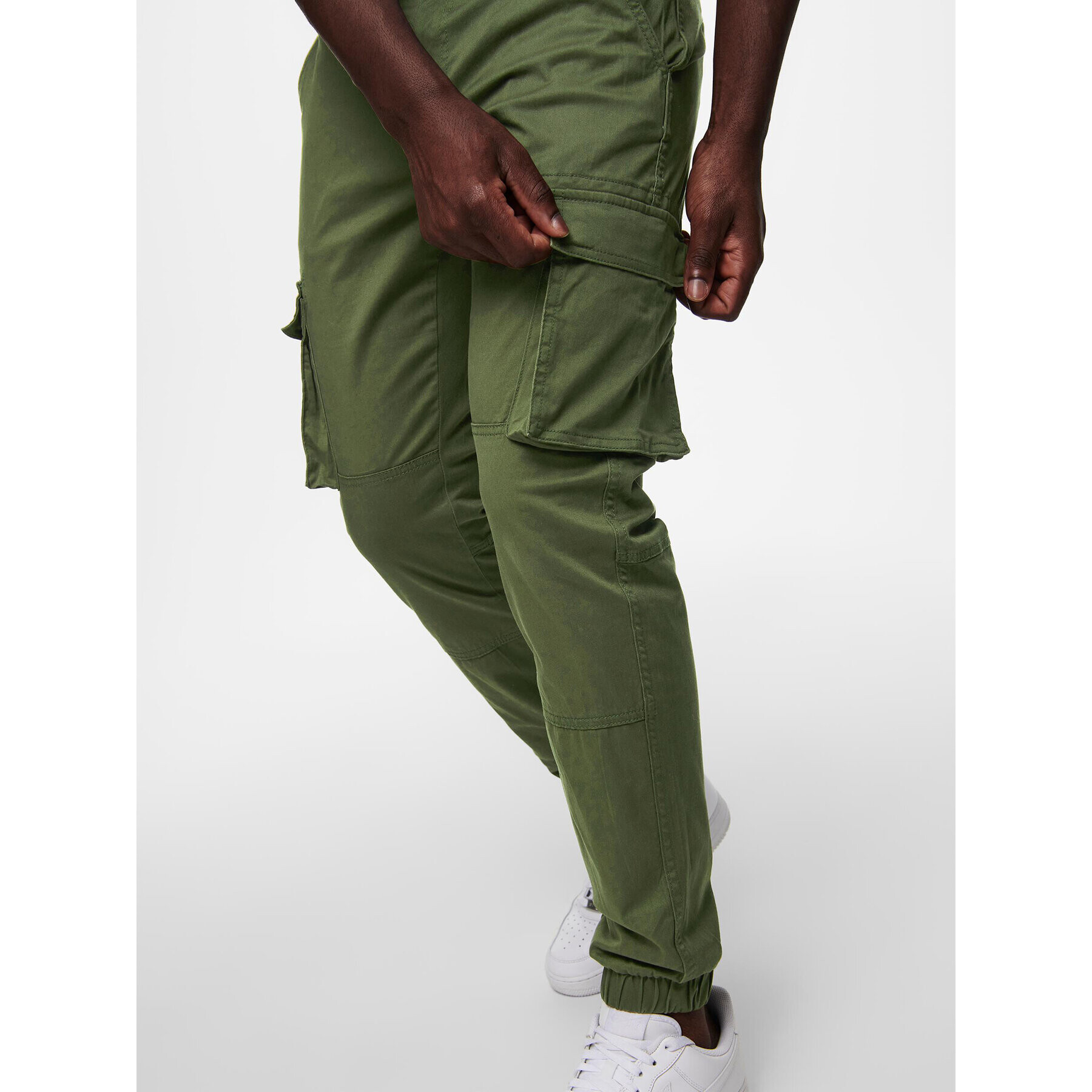 Only & Sons Pantaloni din material 22016687 Verde Tapered Fit - Pled.ro