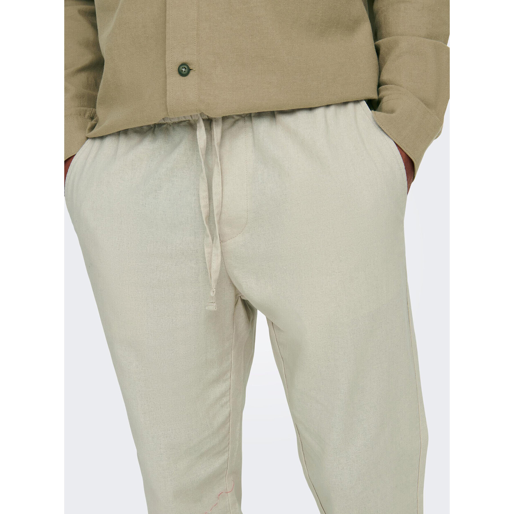 Only & Sons Pantaloni din material 22024966 Gri Tapered Fit - Pled.ro