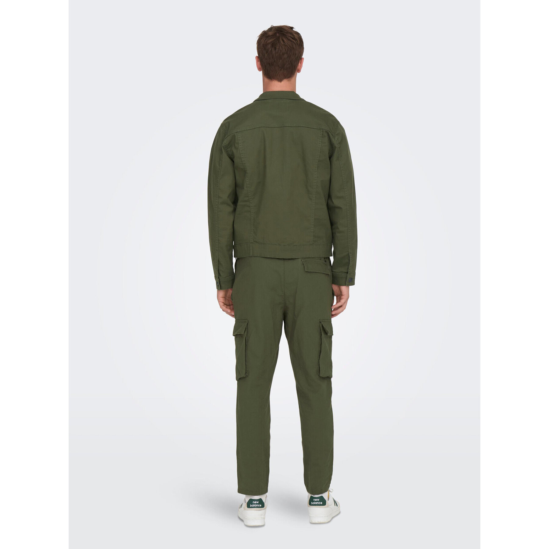 Only & Sons Pantaloni din material 22024998 Verde Tapered Fit - Pled.ro