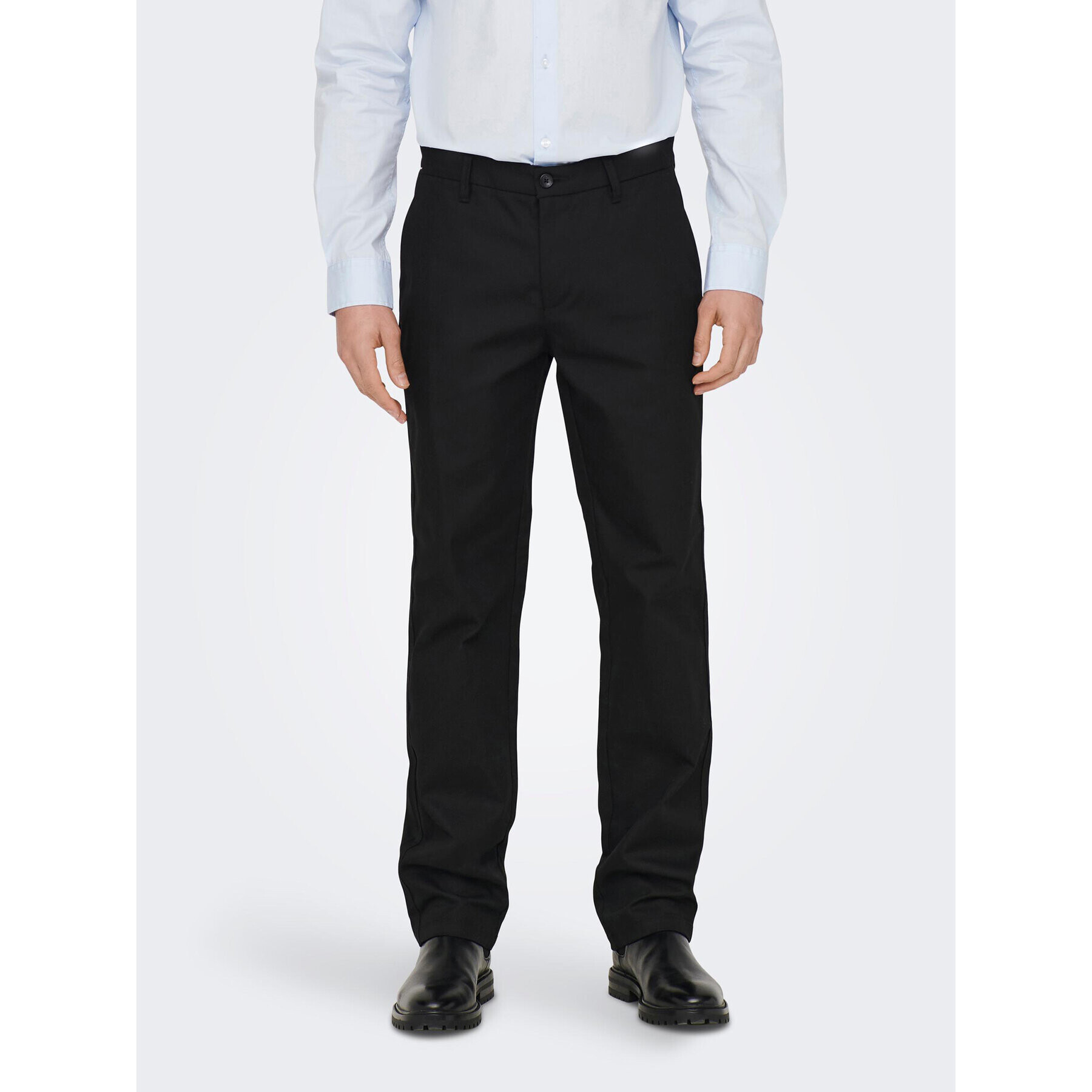 Only & Sons Pantaloni din material Edge-Ed 22024468 Negru Relaxed Fit - Pled.ro