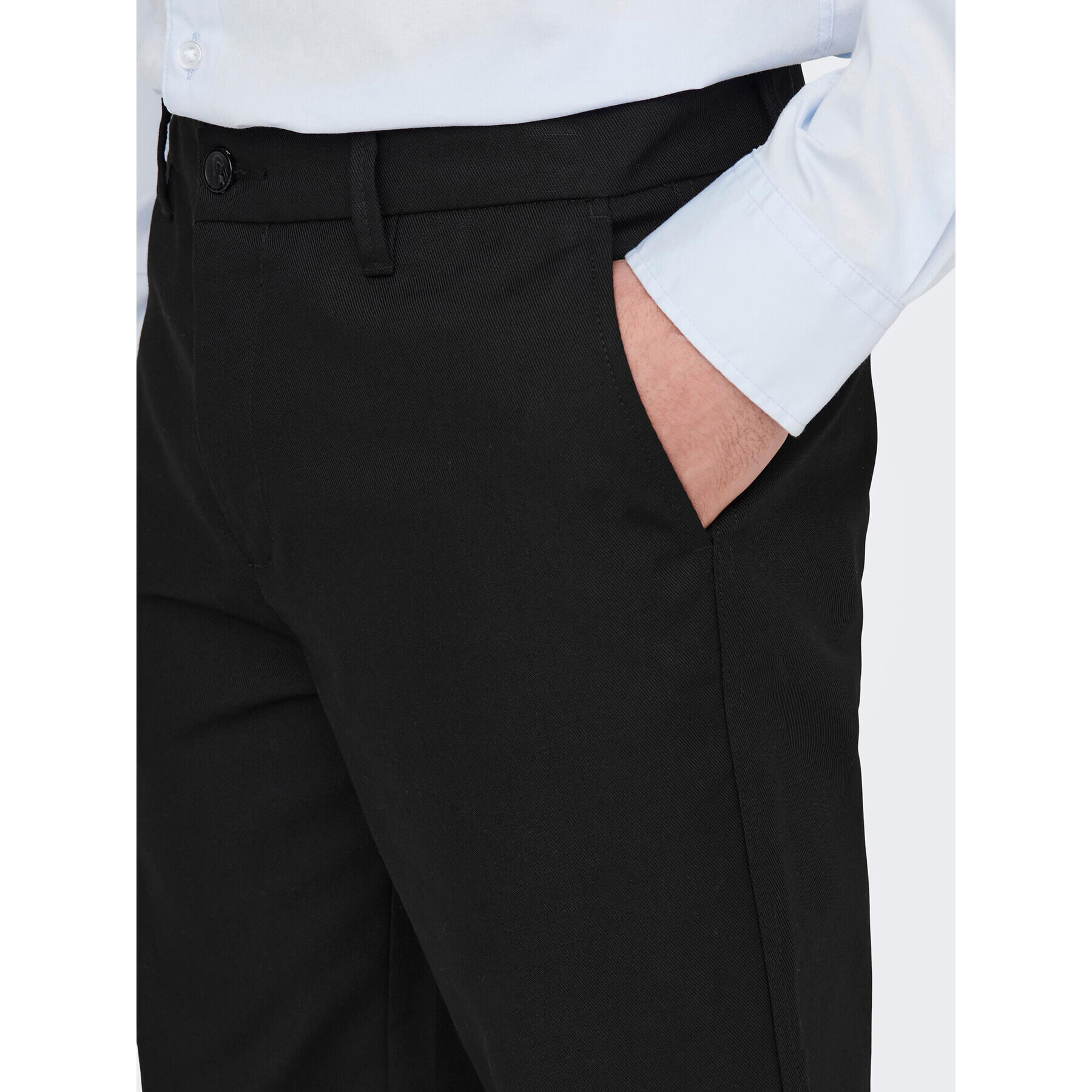 Only & Sons Pantaloni din material Edge-Ed 22024468 Negru Relaxed Fit - Pled.ro