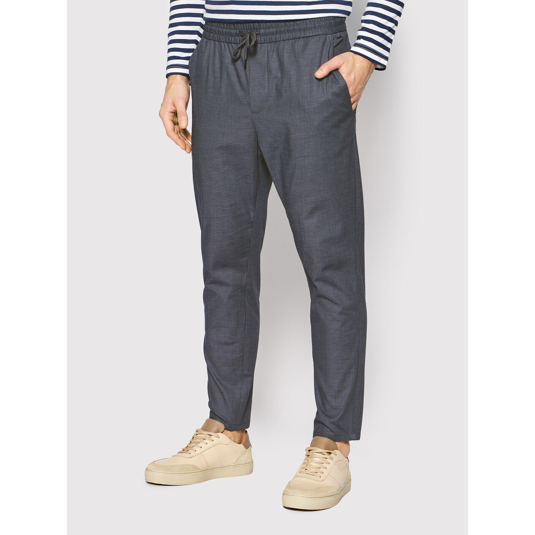 Only & Sons Pantaloni din material Linus 22021456 Bleumarin Tapered Fit - Pled.ro