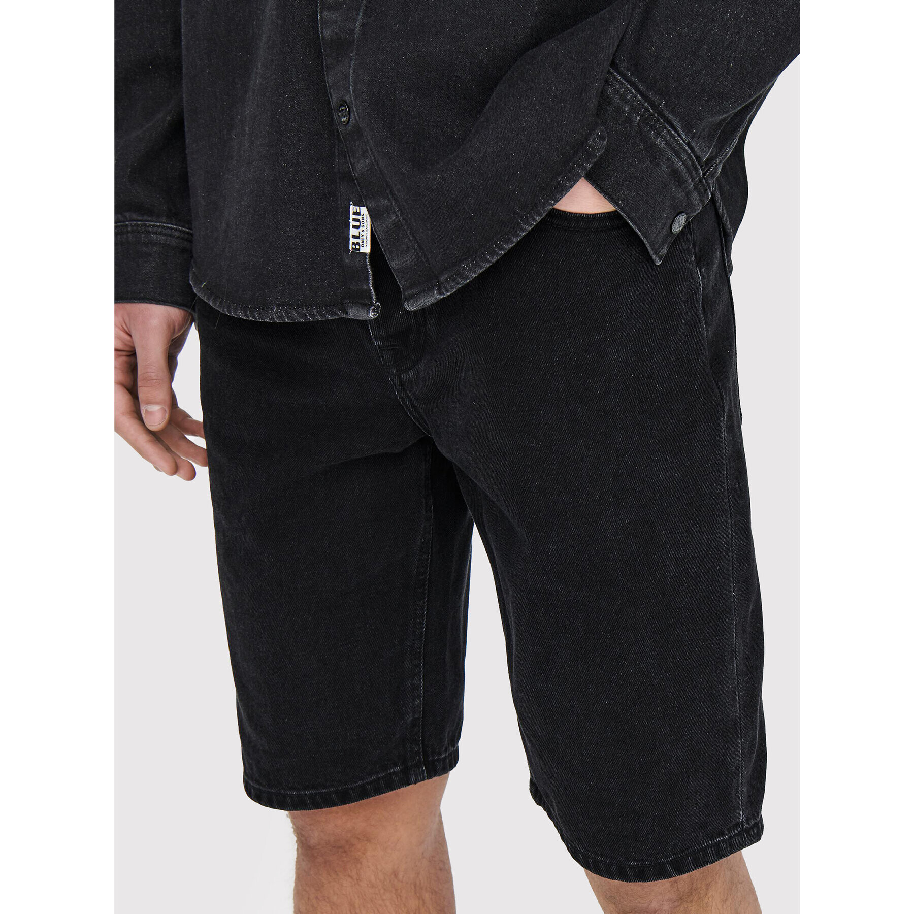 Only & Sons Pantaloni scurți de blugi Savi 22021899 Negru Regular Fit - Pled.ro